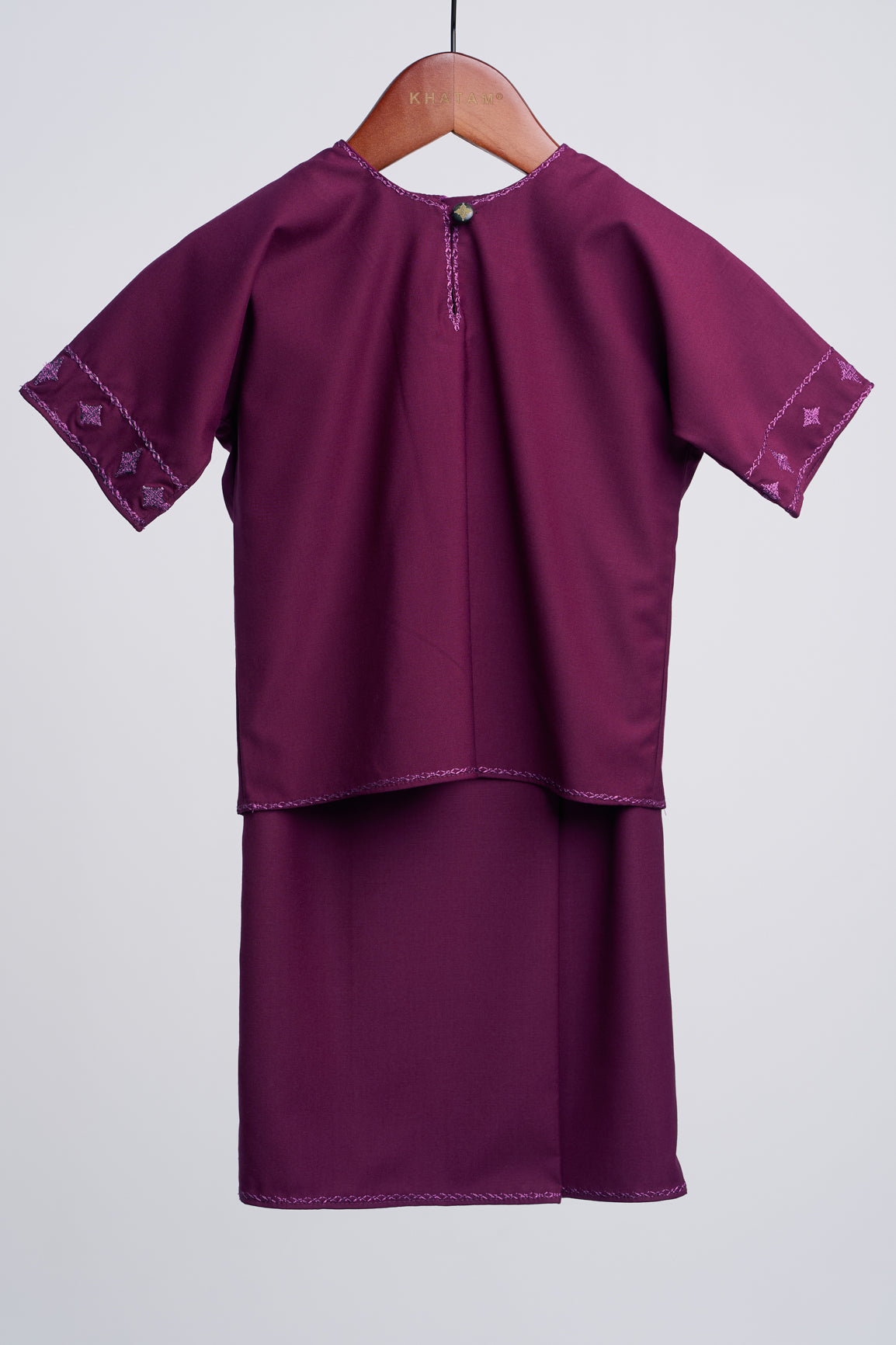 Patawali Baby Girls Baju Kurung - Purple Manggis