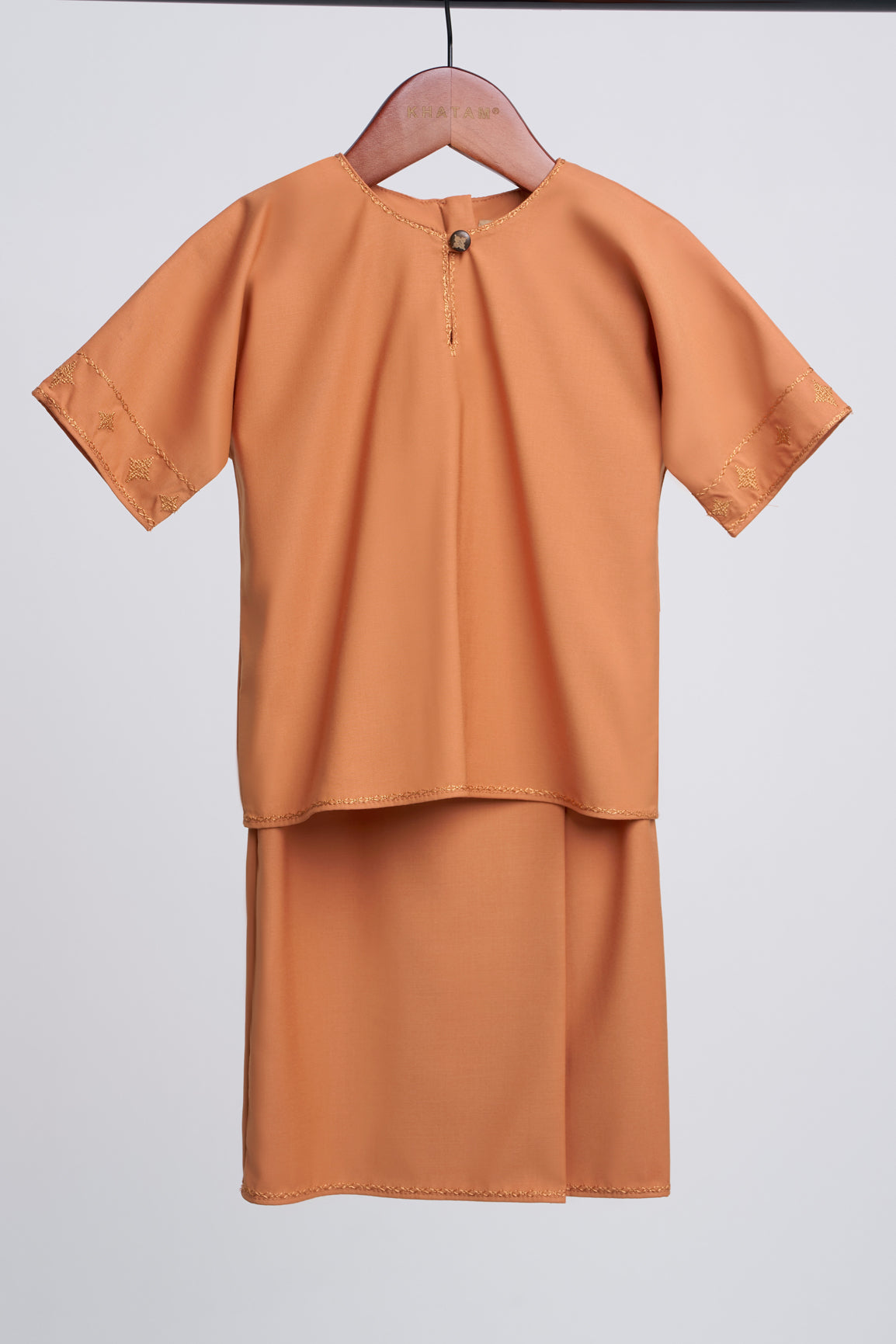 Patawali Baby Girls Baju Kurung - Apricot