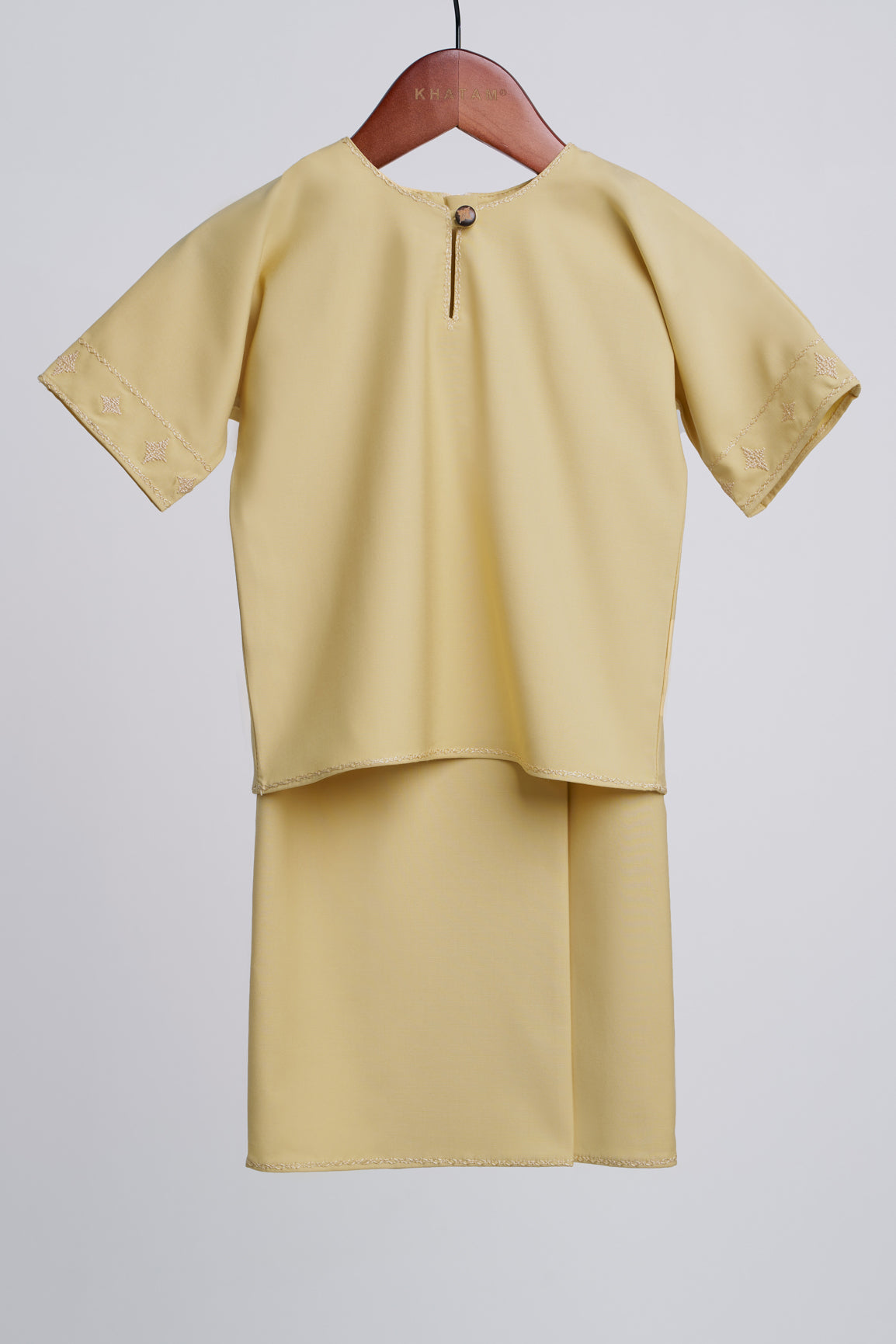 Patawali Baby Girls Baju Kurung - Buttermilk