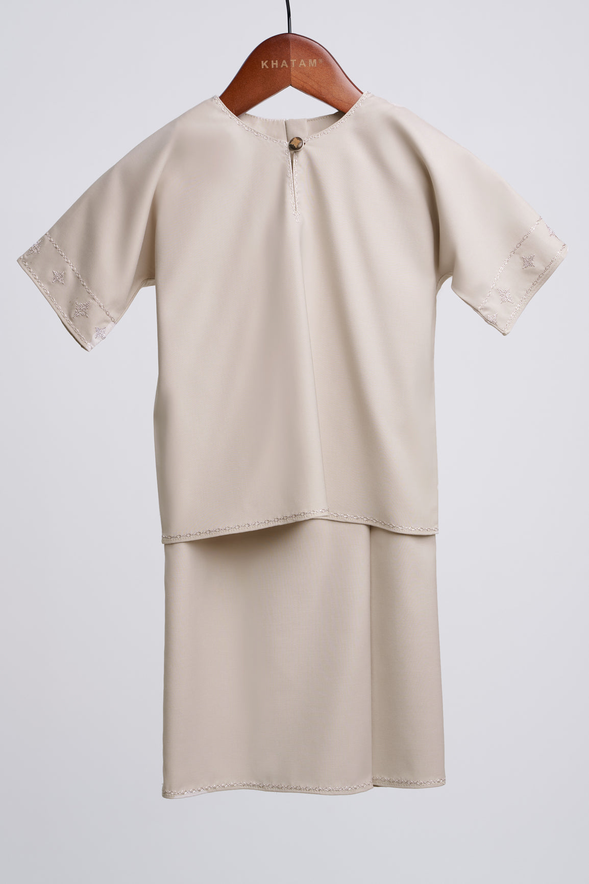 Patawali Baby Girls Baju Kurung - Light Taupe