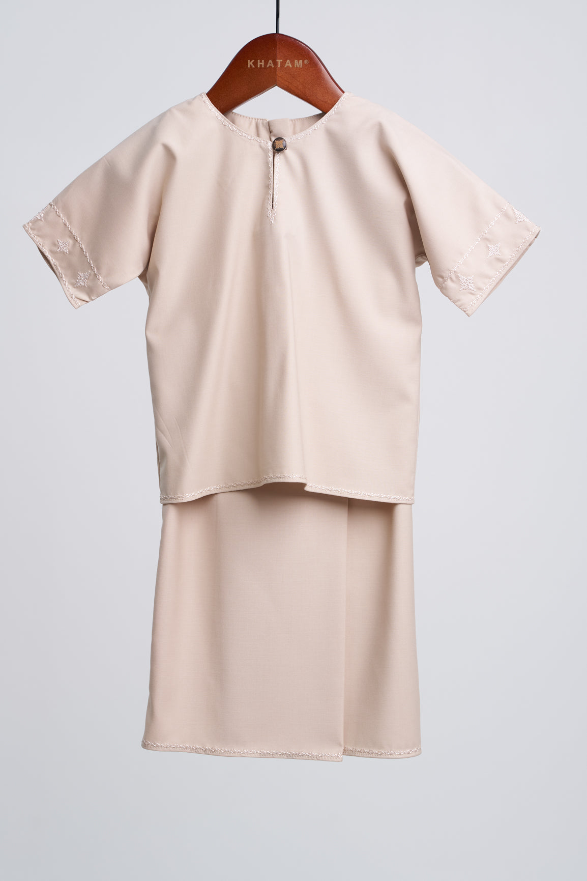 Patawali Baby Girls Baju Kurung - Ecru Beige