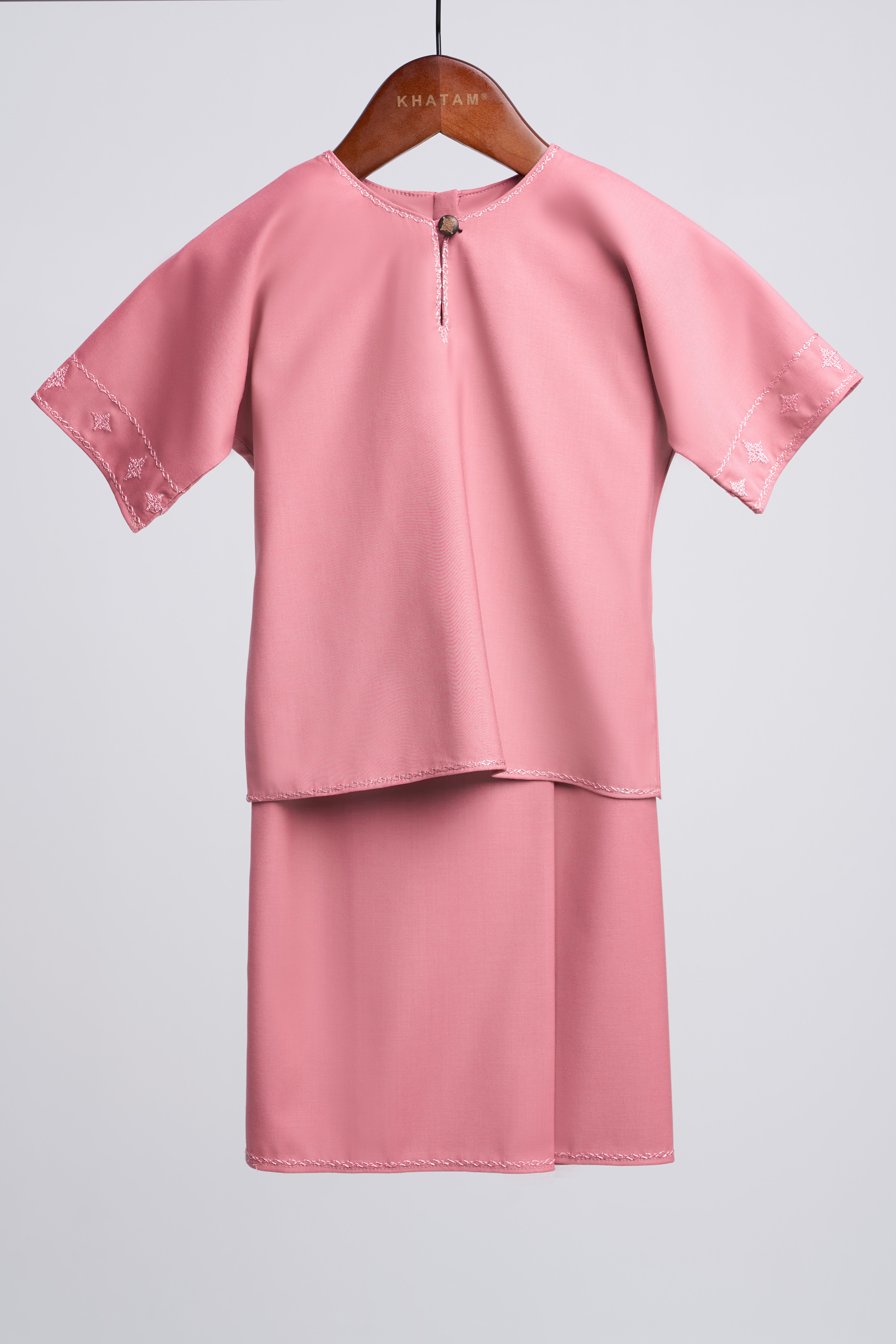 Patawali Baby Girls Baju Kurung - Dusty Pink