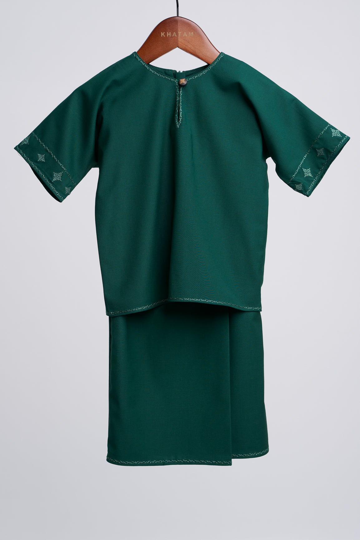 Patawali Baby Girls Baju Kurung - Emerald Green