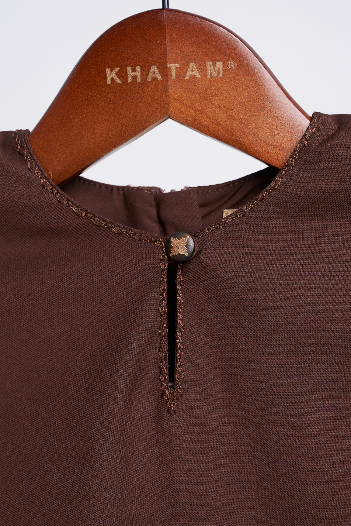 Patawali Baby Girls Baju Kurung - Dark Brown