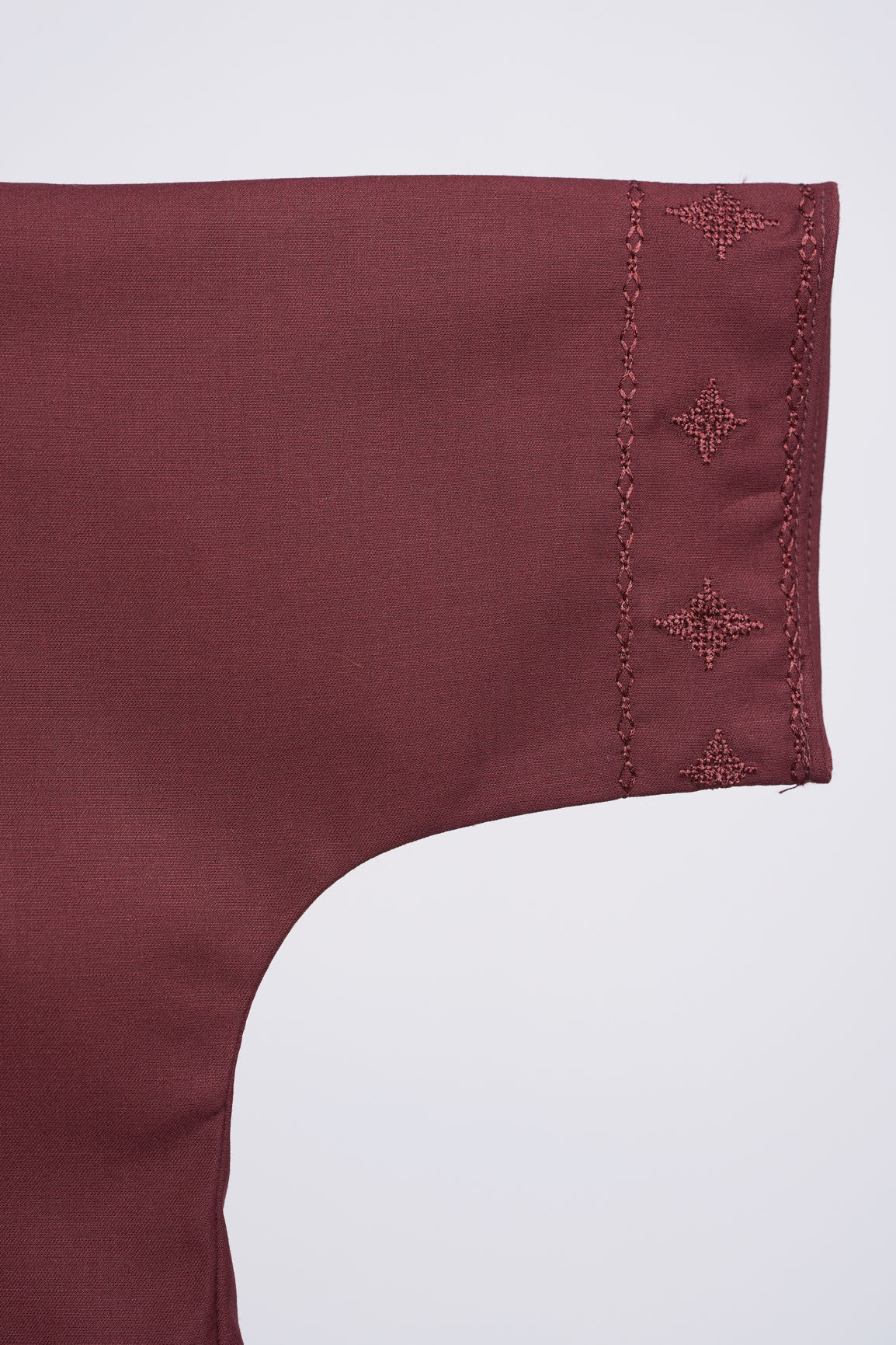 Patawali Baby Girls Baju Kurung - Burgundy Red