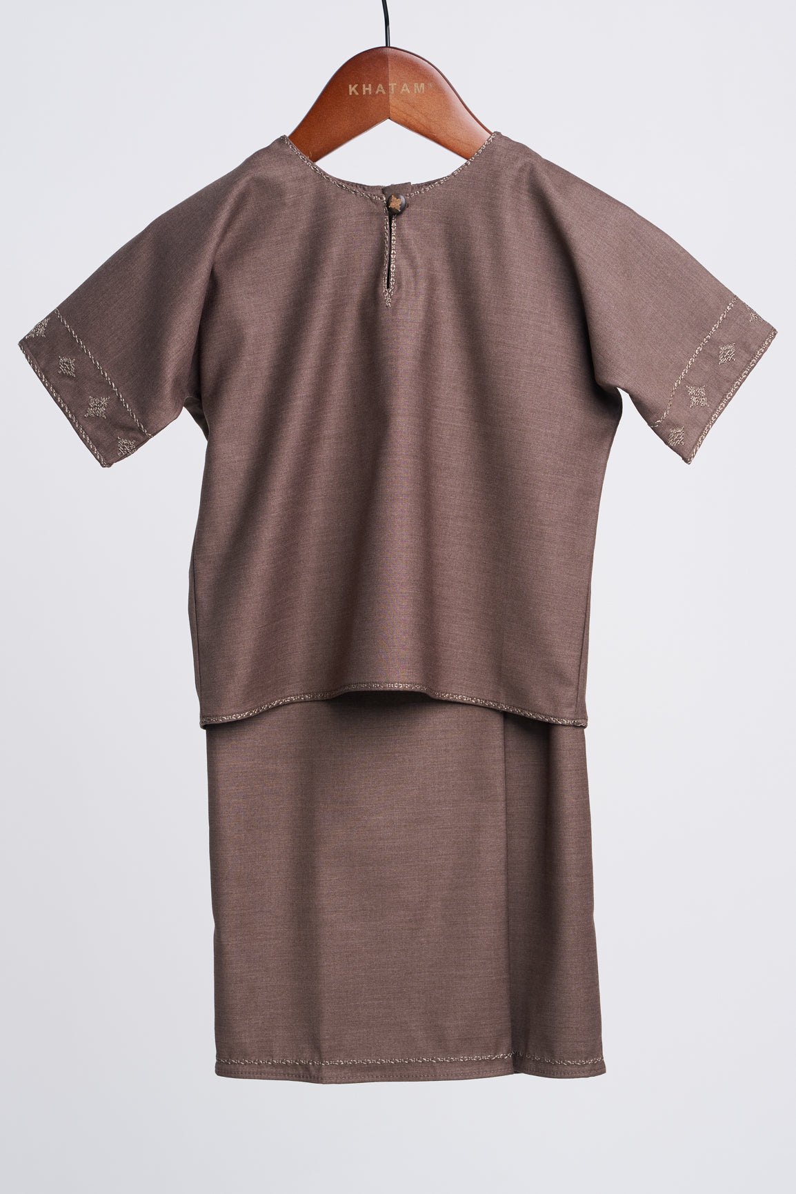 Patawali Baby Girls Baju Kurung - Espresso