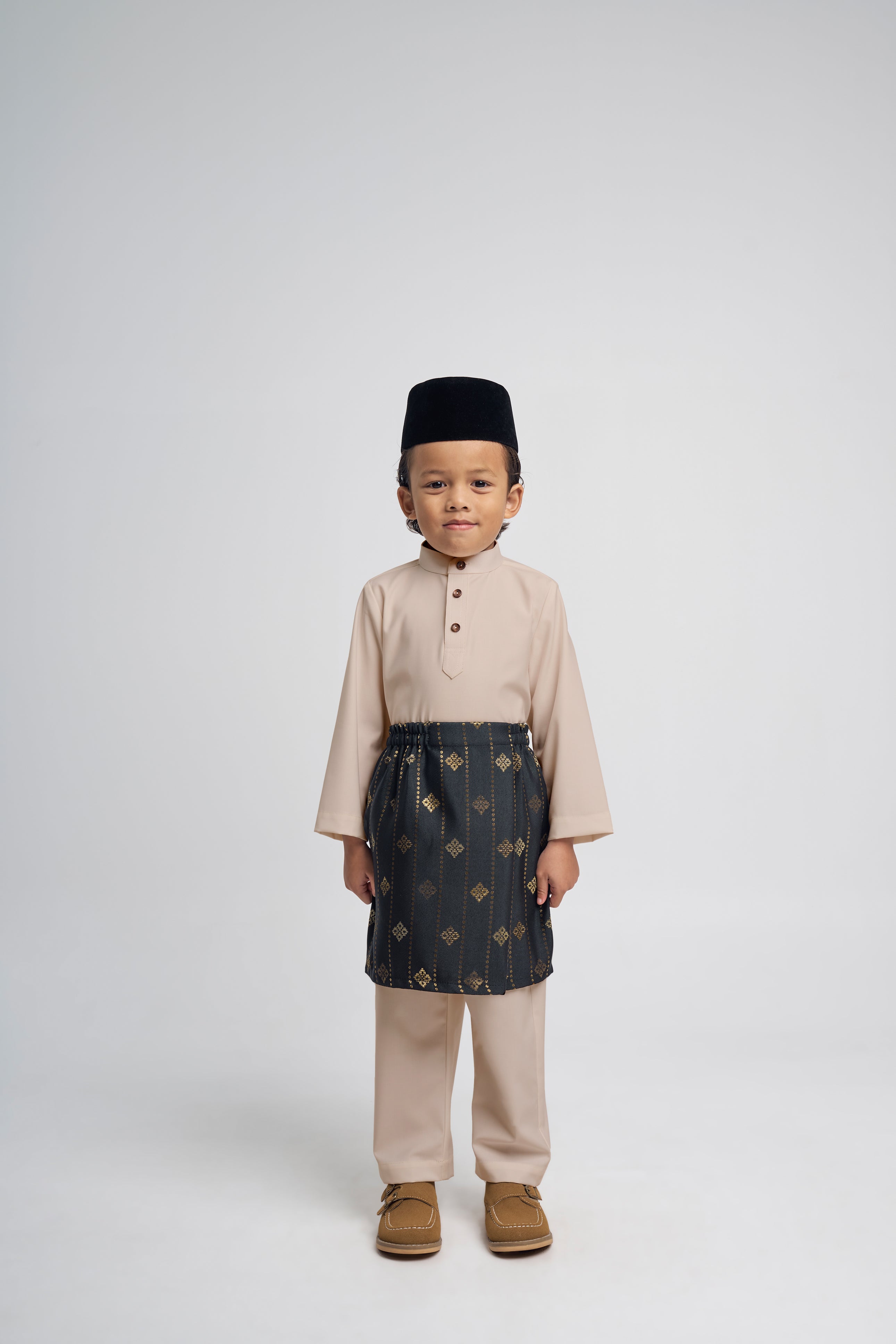 Patawali Boys Baju Melayu Cekak Musang - Beige