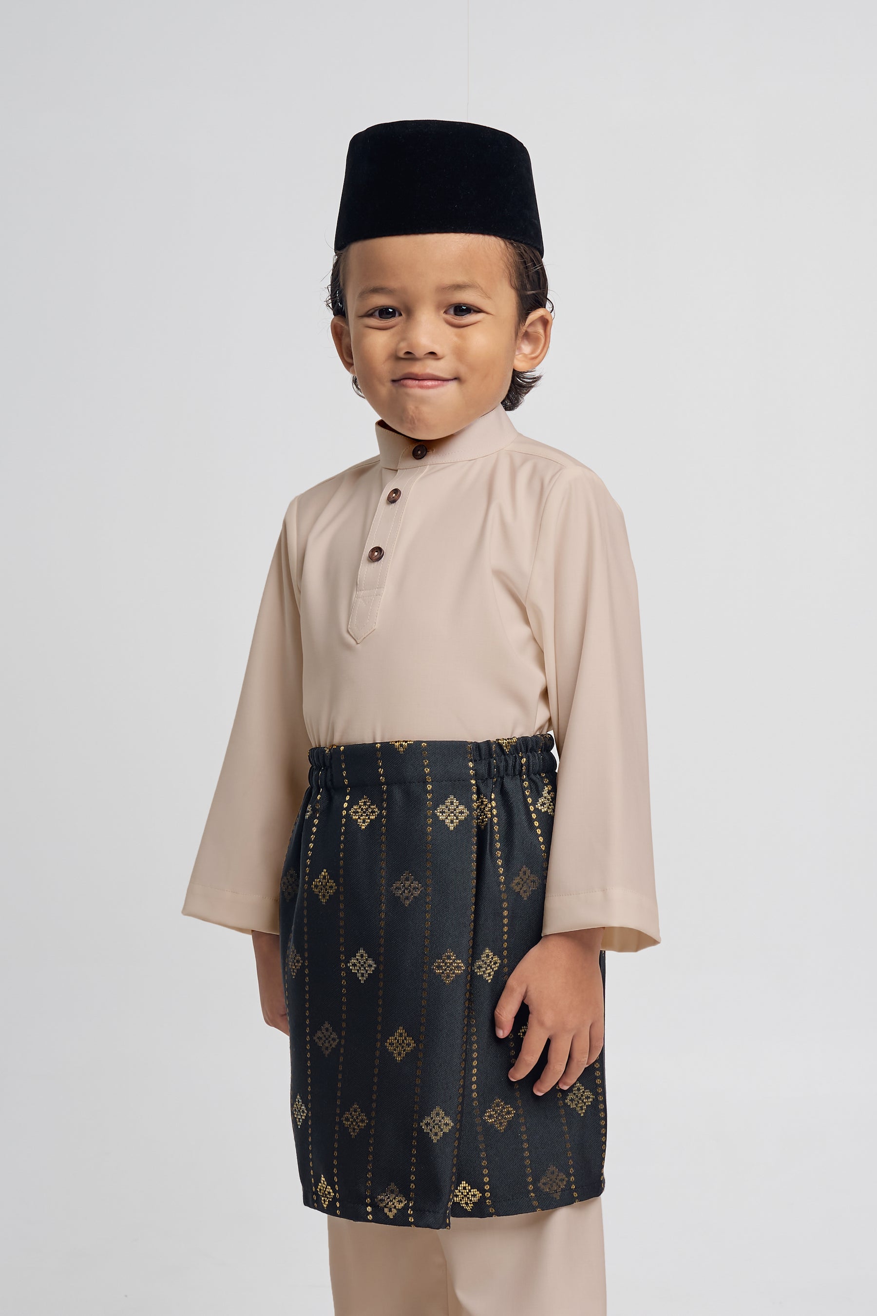 Patawali Boys Baju Melayu Cekak Musang - Beige