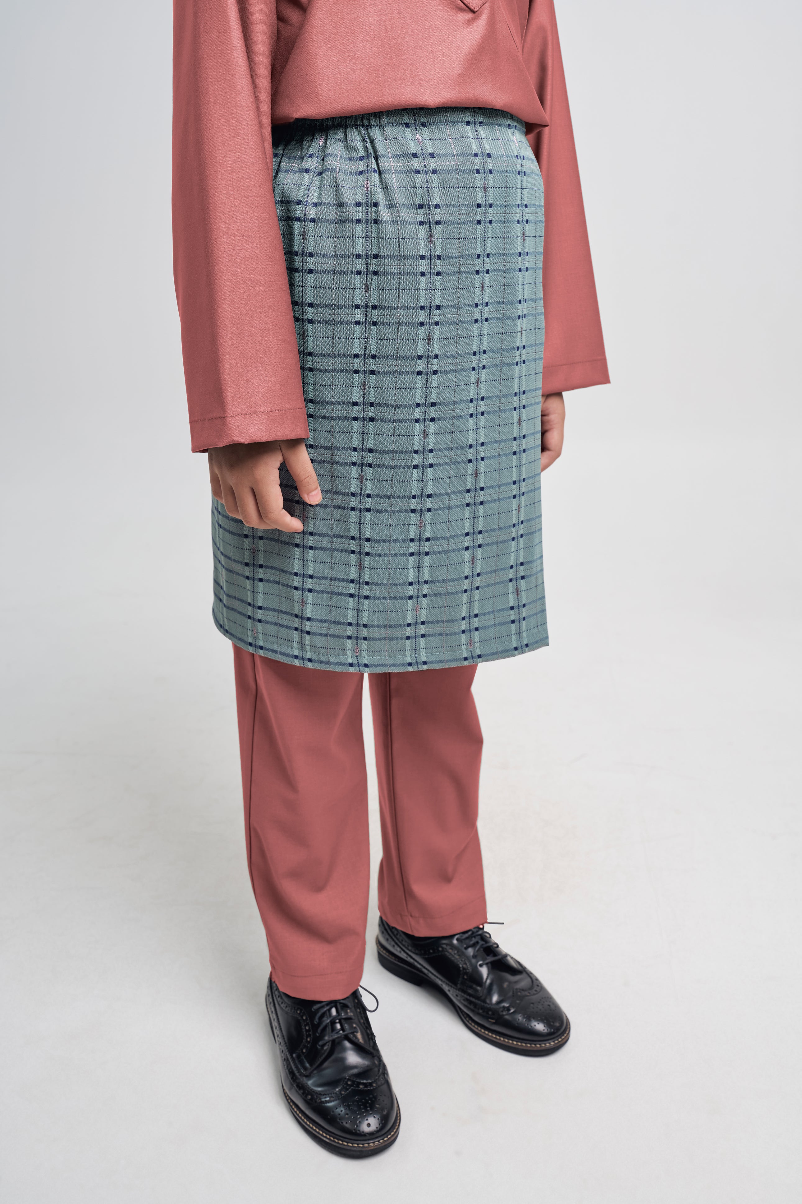 Patawali Boys Baju Melayu Cekak Musang - Smokey Pink