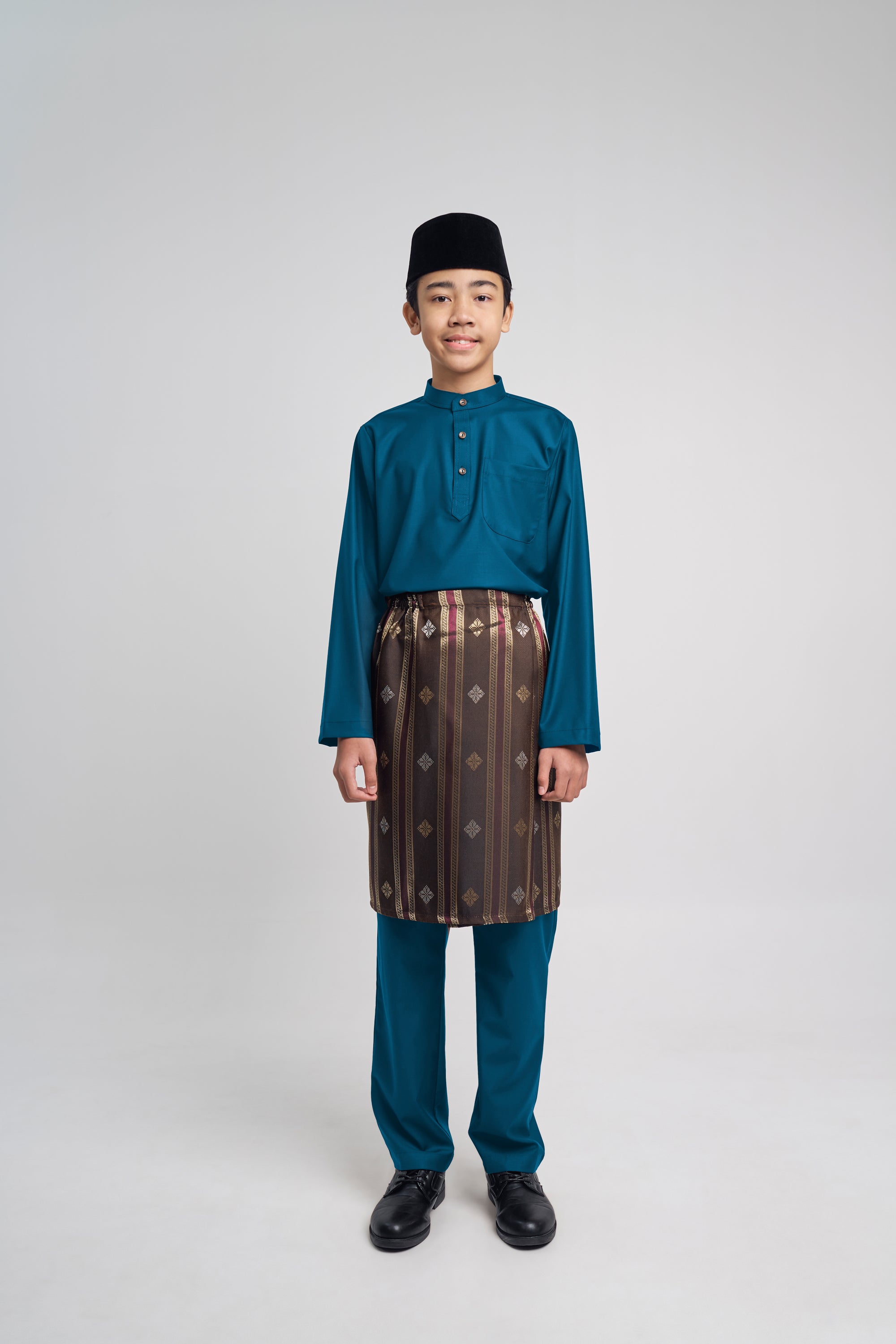 Patawali Boys Baju Melayu Cekak Musang - Deep Teal