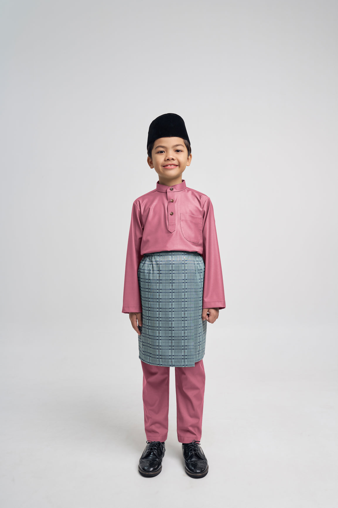 Patawali Boys Baju Melayu Cekak Musang - Pink Belacan