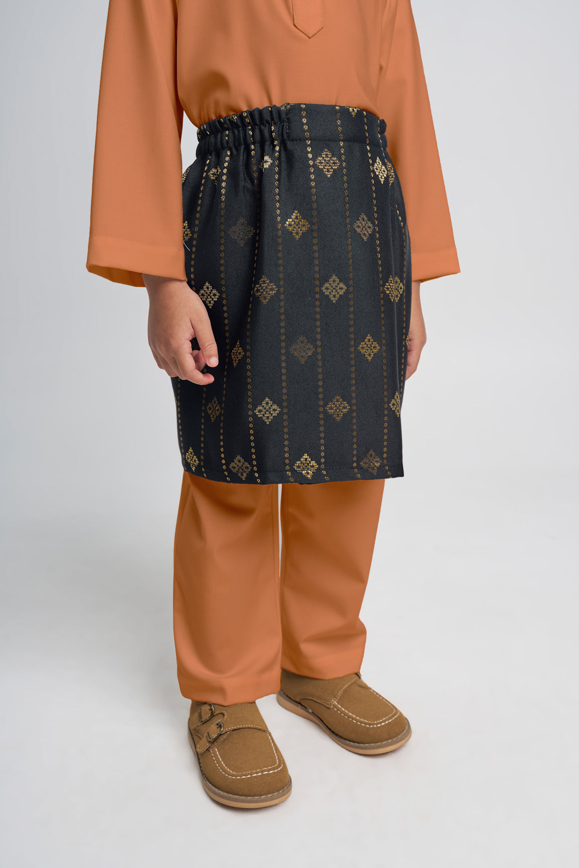 Patawali Boys Baju Melayu Cekak Musang - Apricot