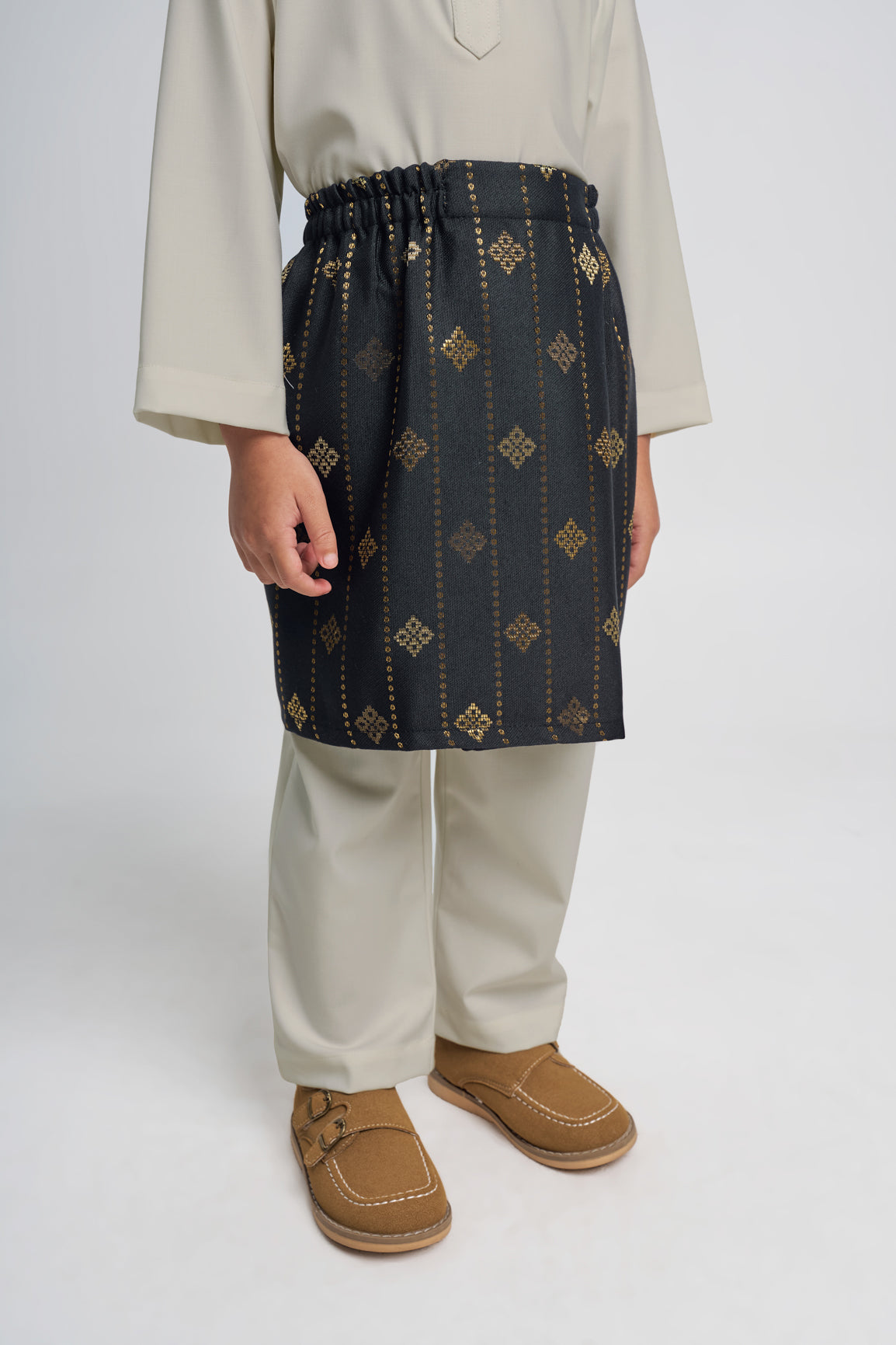 Patawali Boys Baju Melayu Cekak Musang - Light Khaki