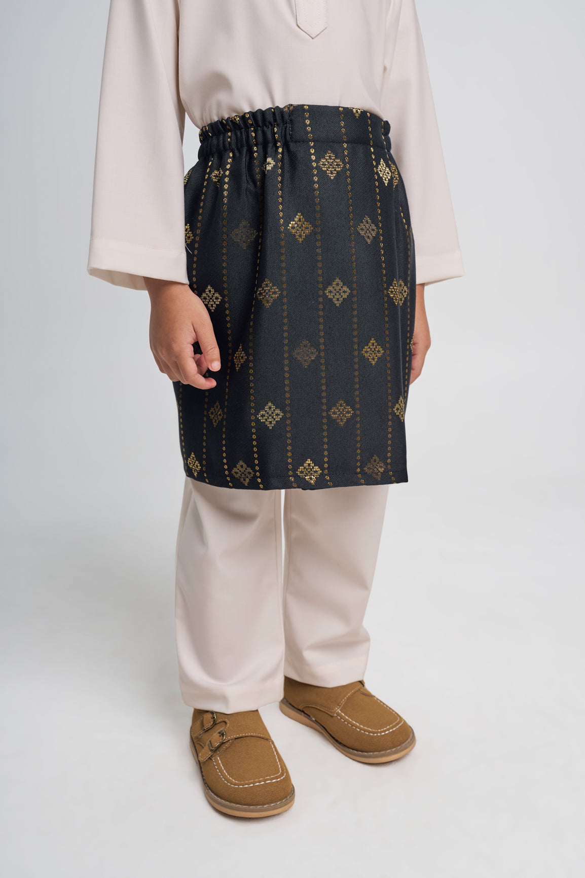 Patawali Boys Baju Melayu Cekak Musang - Light Taupe