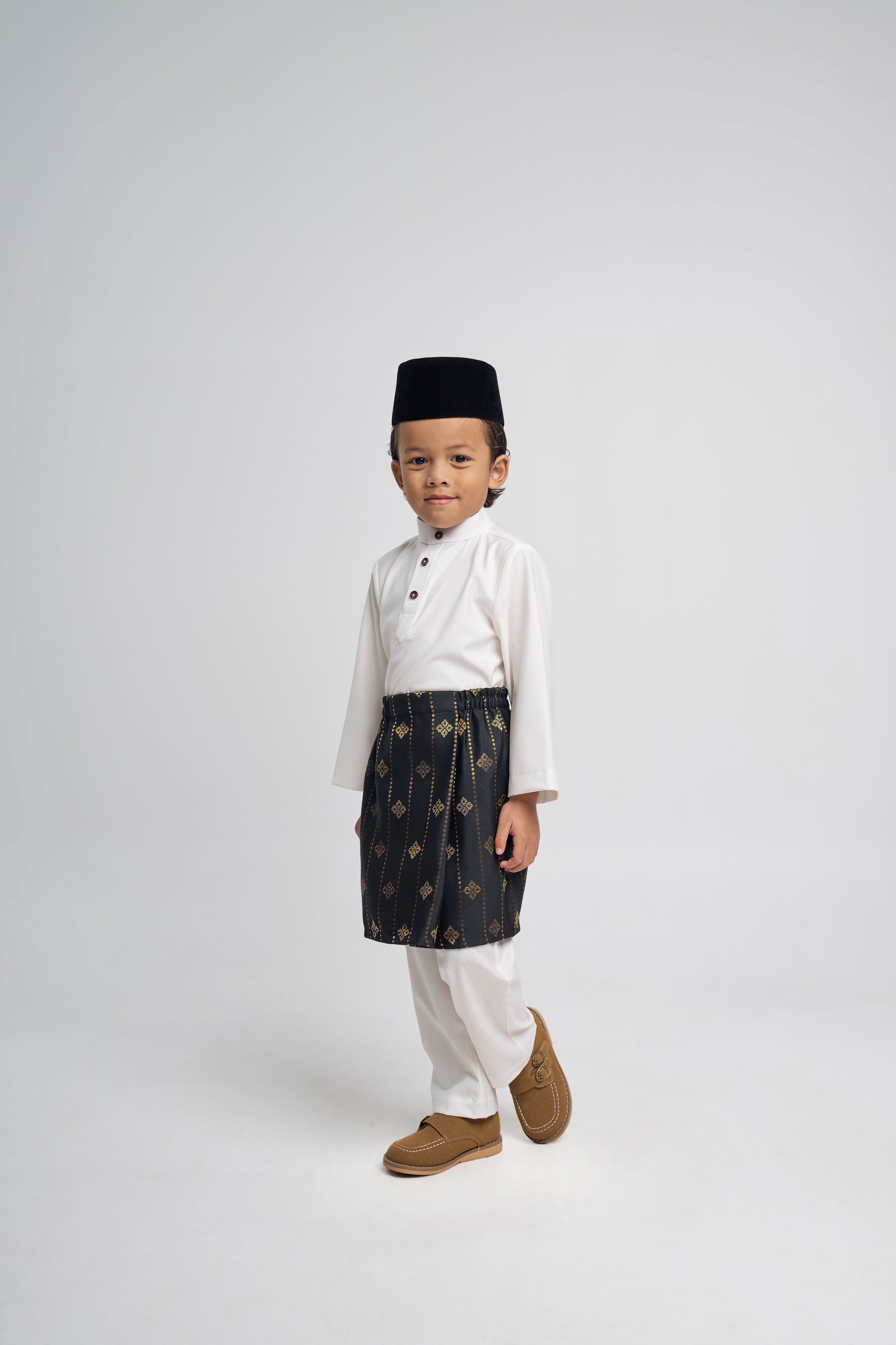 Patawali Boys Baju Melayu Cekak Musang - Antique White