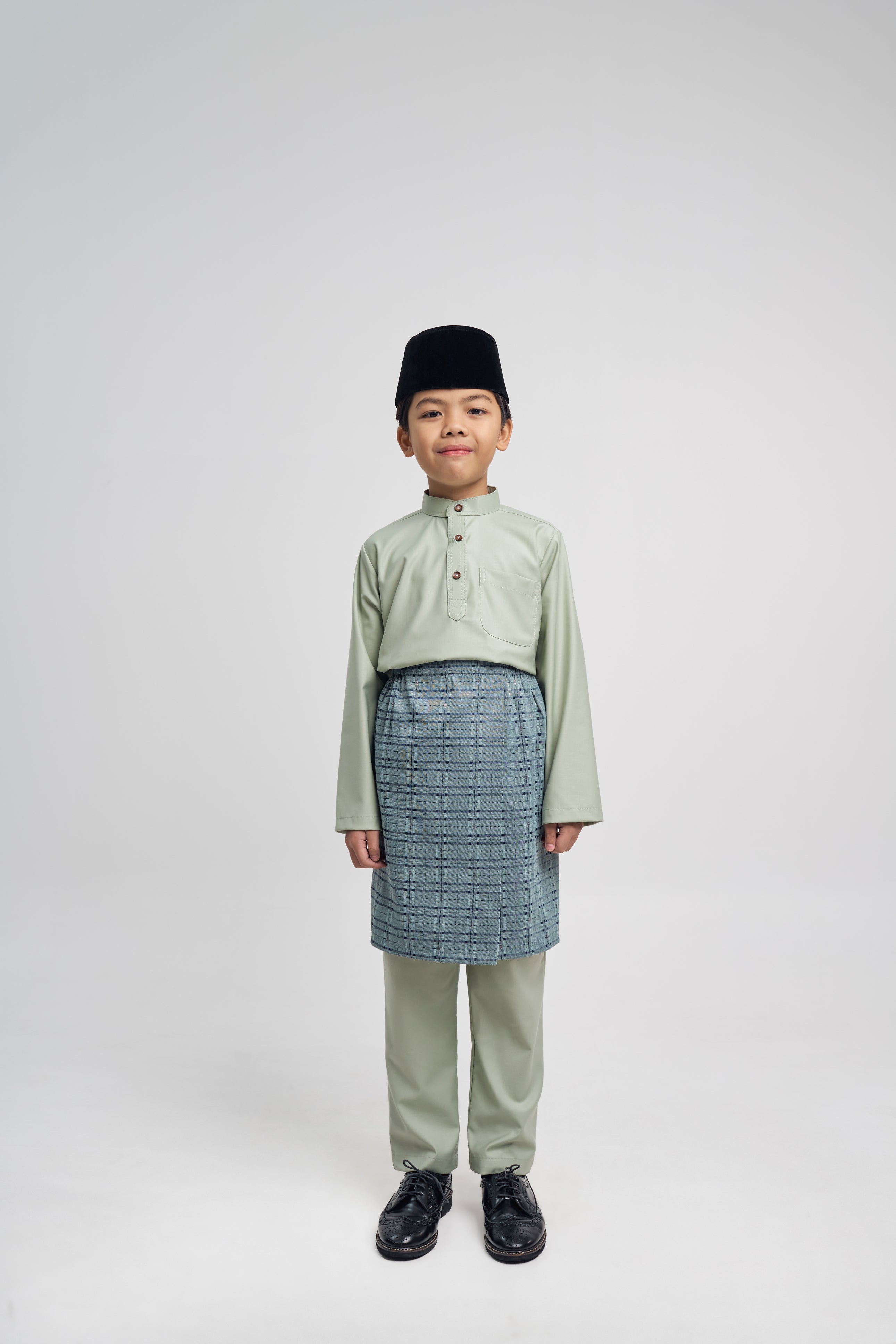 Patawali Boys Baju Melayu Cekak Musang - Mint Green
