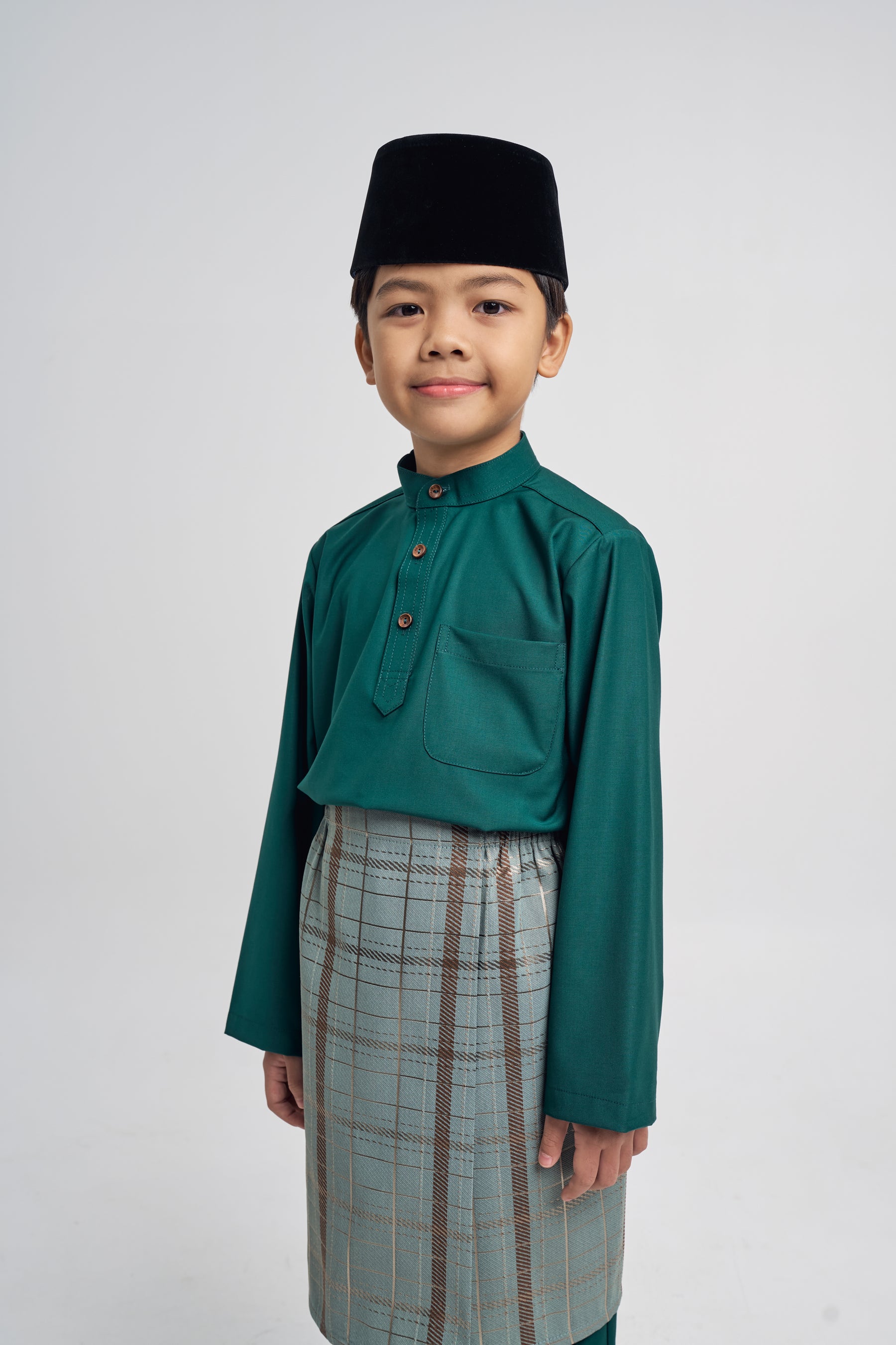 Patawali Boys Baju Melayu Cekak Musang - Emerald Green