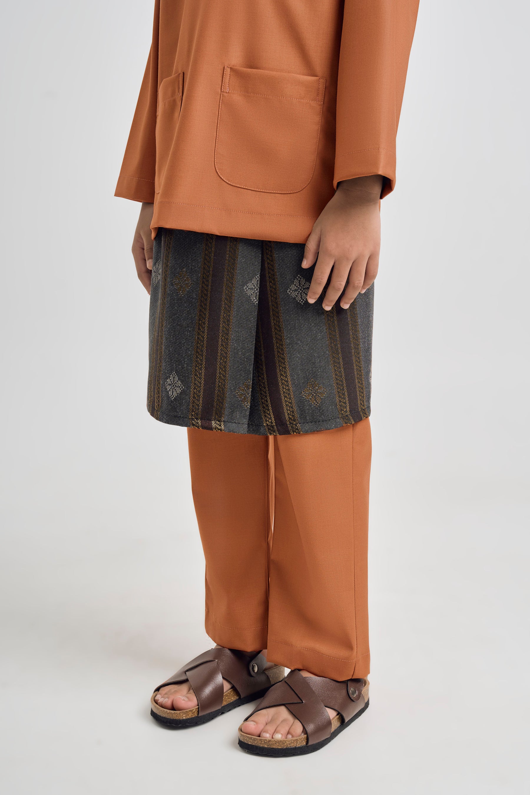 Patawali Boys Baju Melayu Teluk Belanga - Apricot