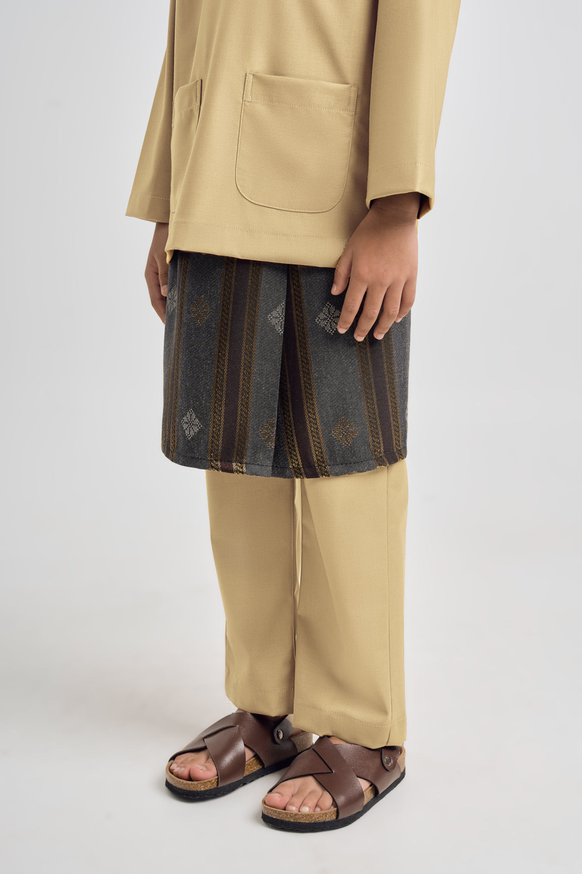 Patawali Boys Baju Melayu Teluk Belanga - Buttermilk