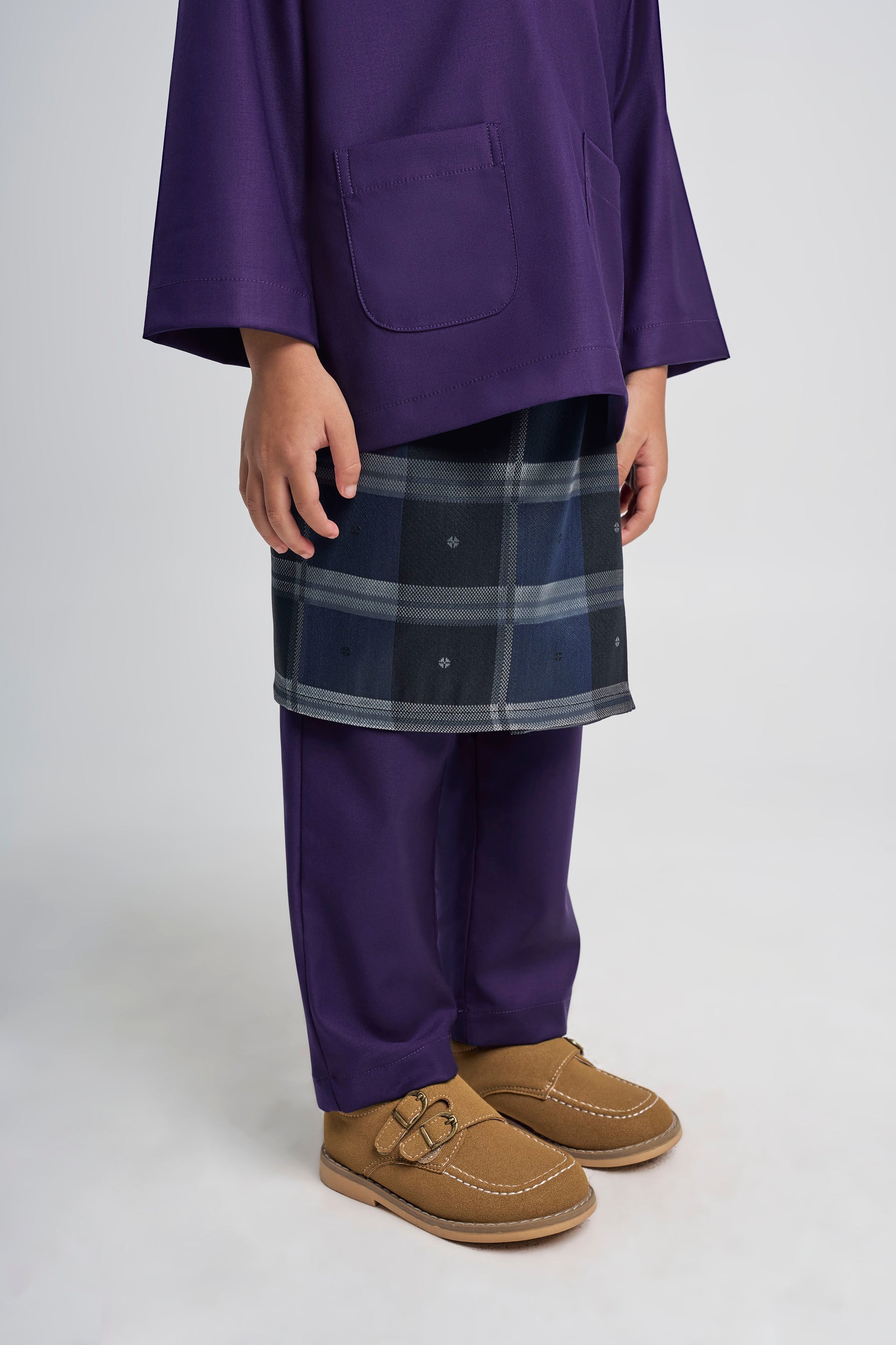 Patawali Boys Baju Melayu Teluk Belanga - Dark Indigo