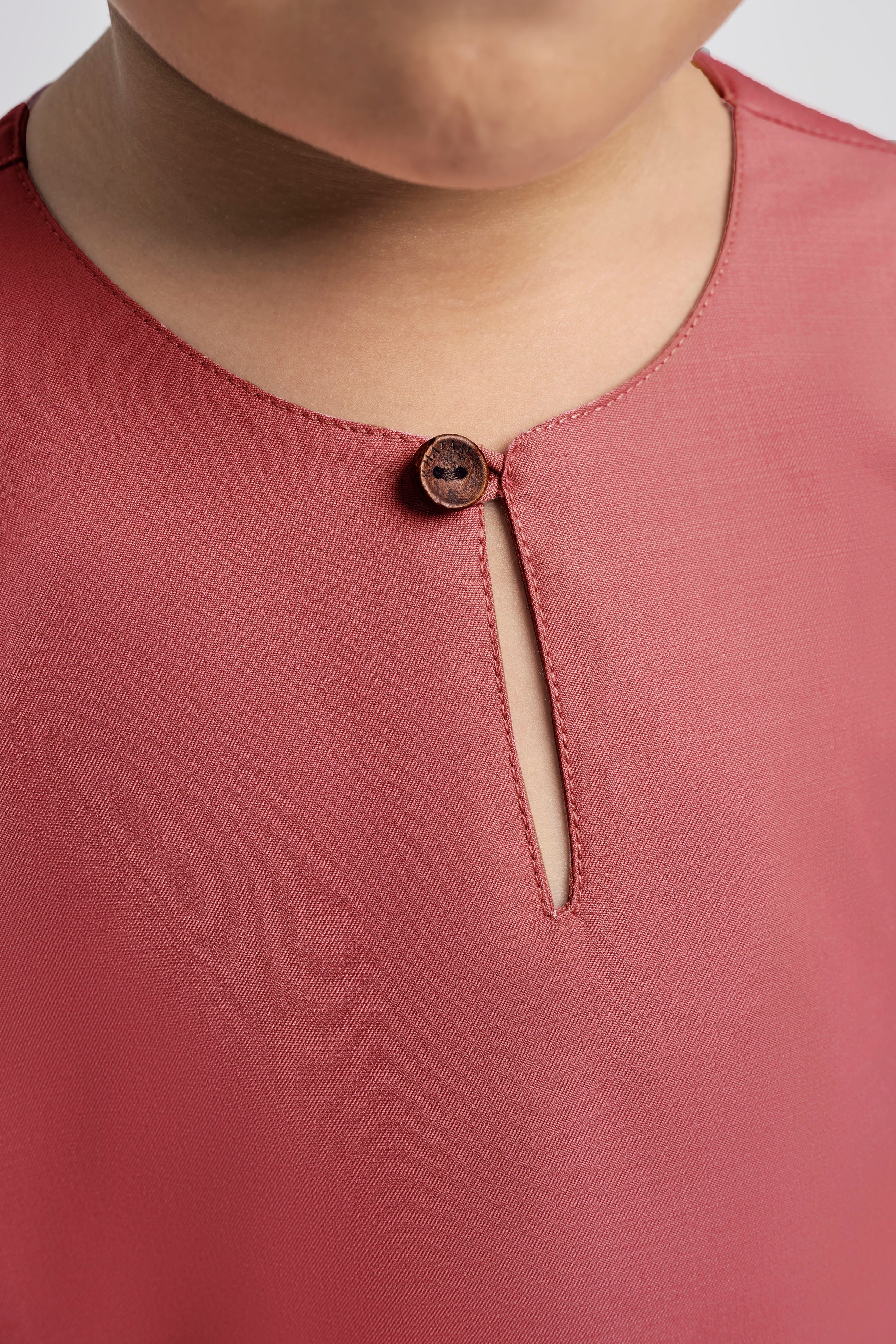 Patawali Boys Baju Melayu Teluk Belanga - Dark Rose