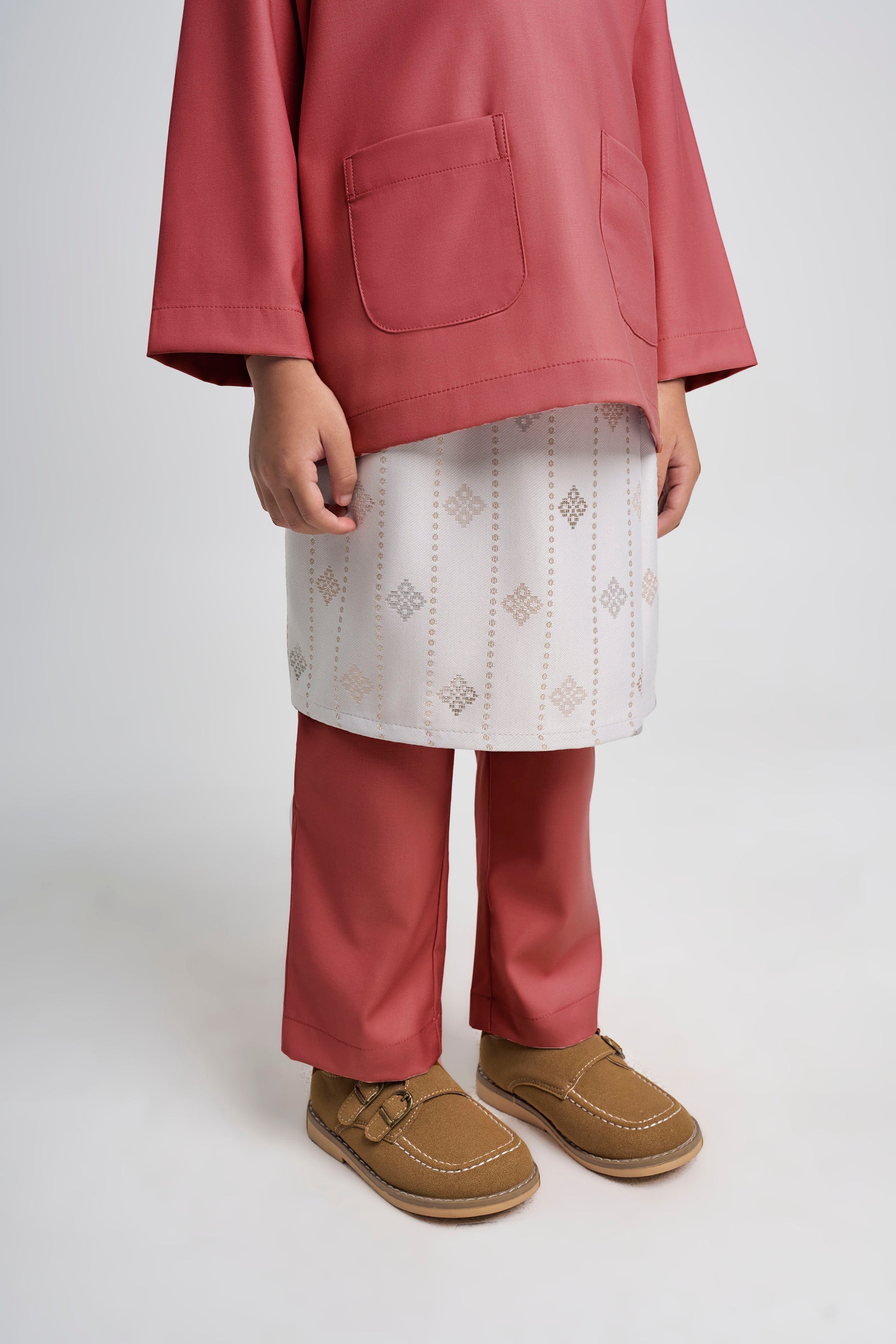 Patawali Boys Baju Melayu Teluk Belanga - Dark Rose