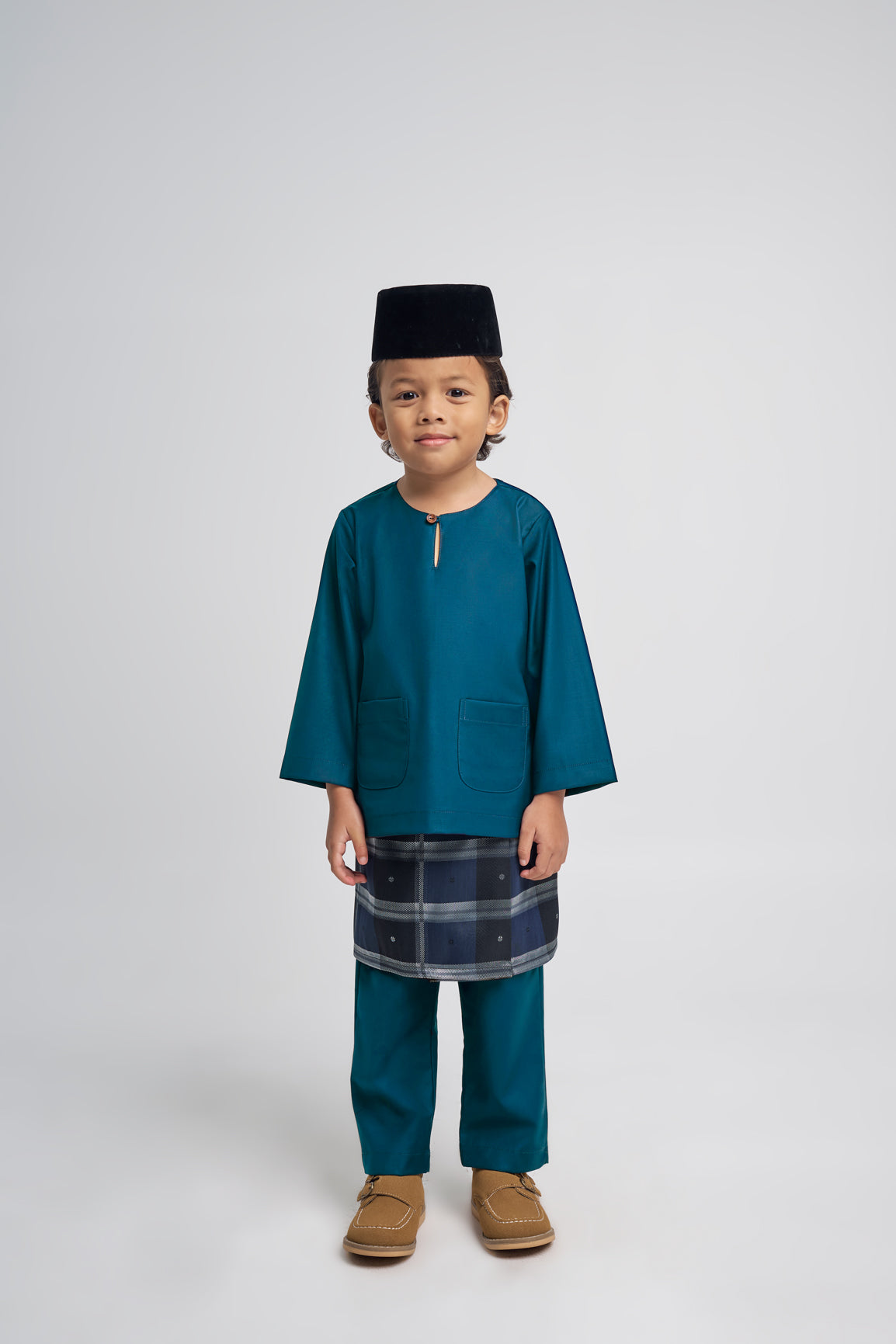Patawali Boys Baju Melayu Teluk Belanga - Deep Teal