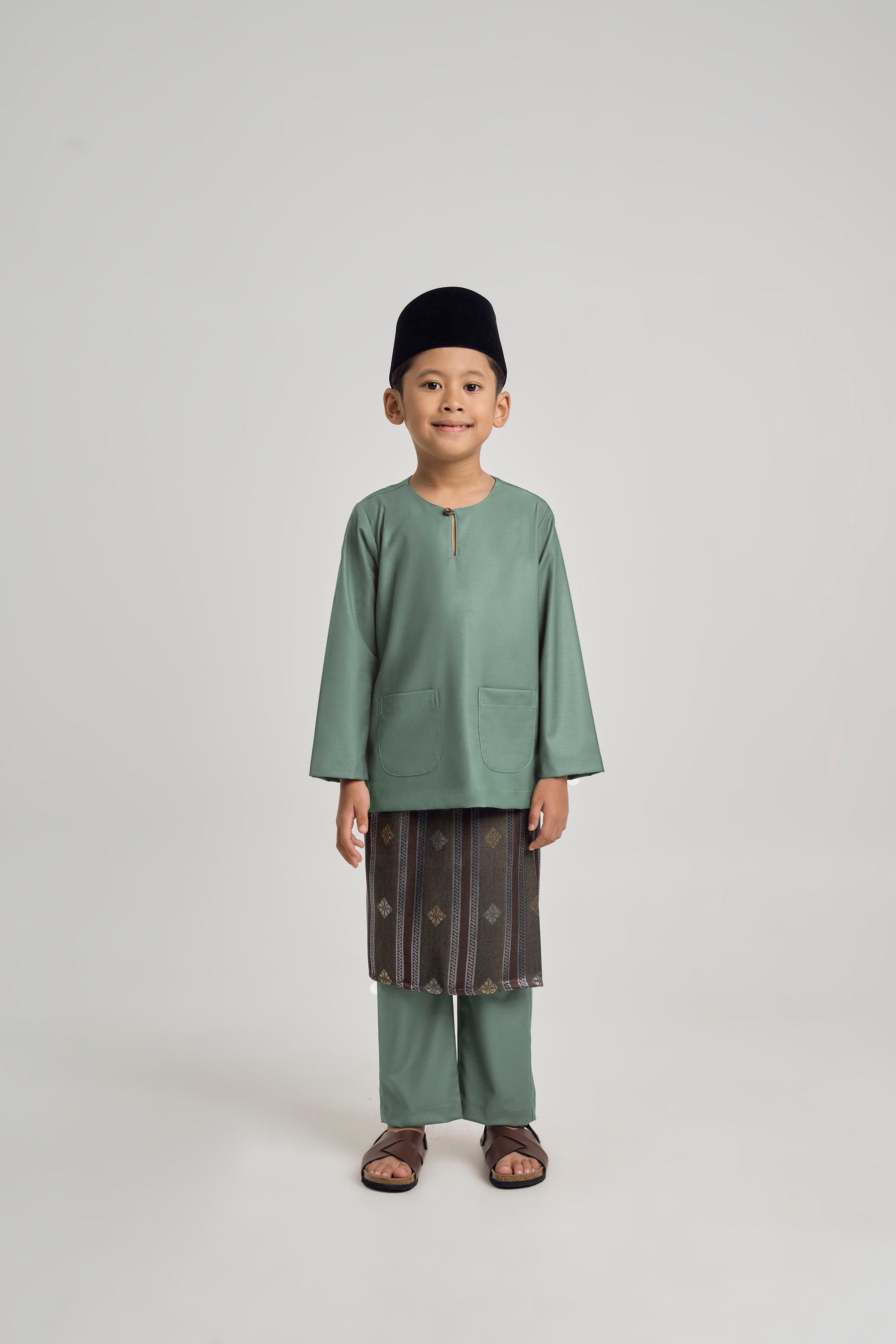 Patawali Boys Baju Melayu Teluk Belanga - Grass Green