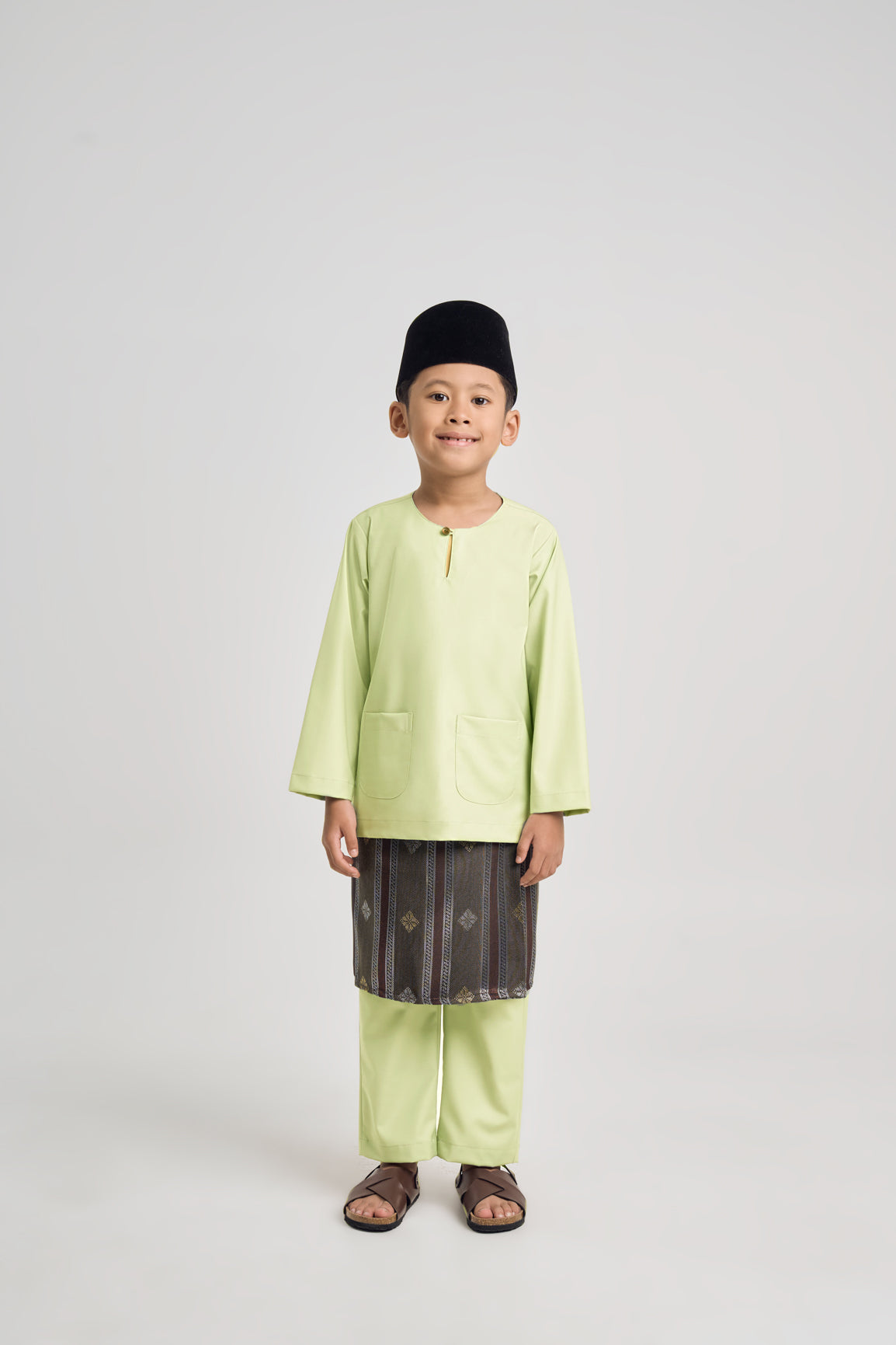 Patawali Boys Baju Melayu Teluk Belanga - Honeydew