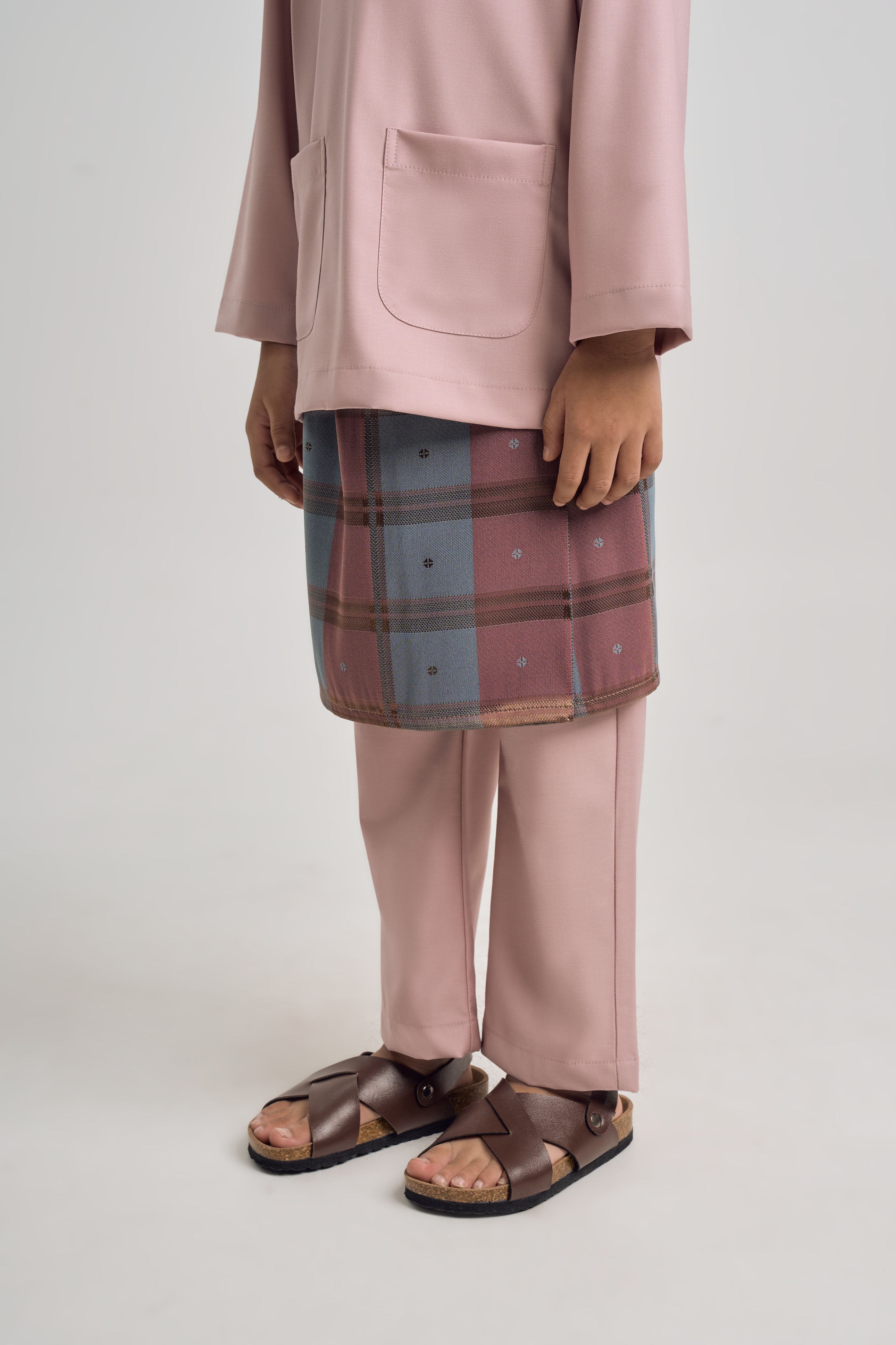 Patawali Boys Baju Melayu Teluk Belanga - Soft Pink