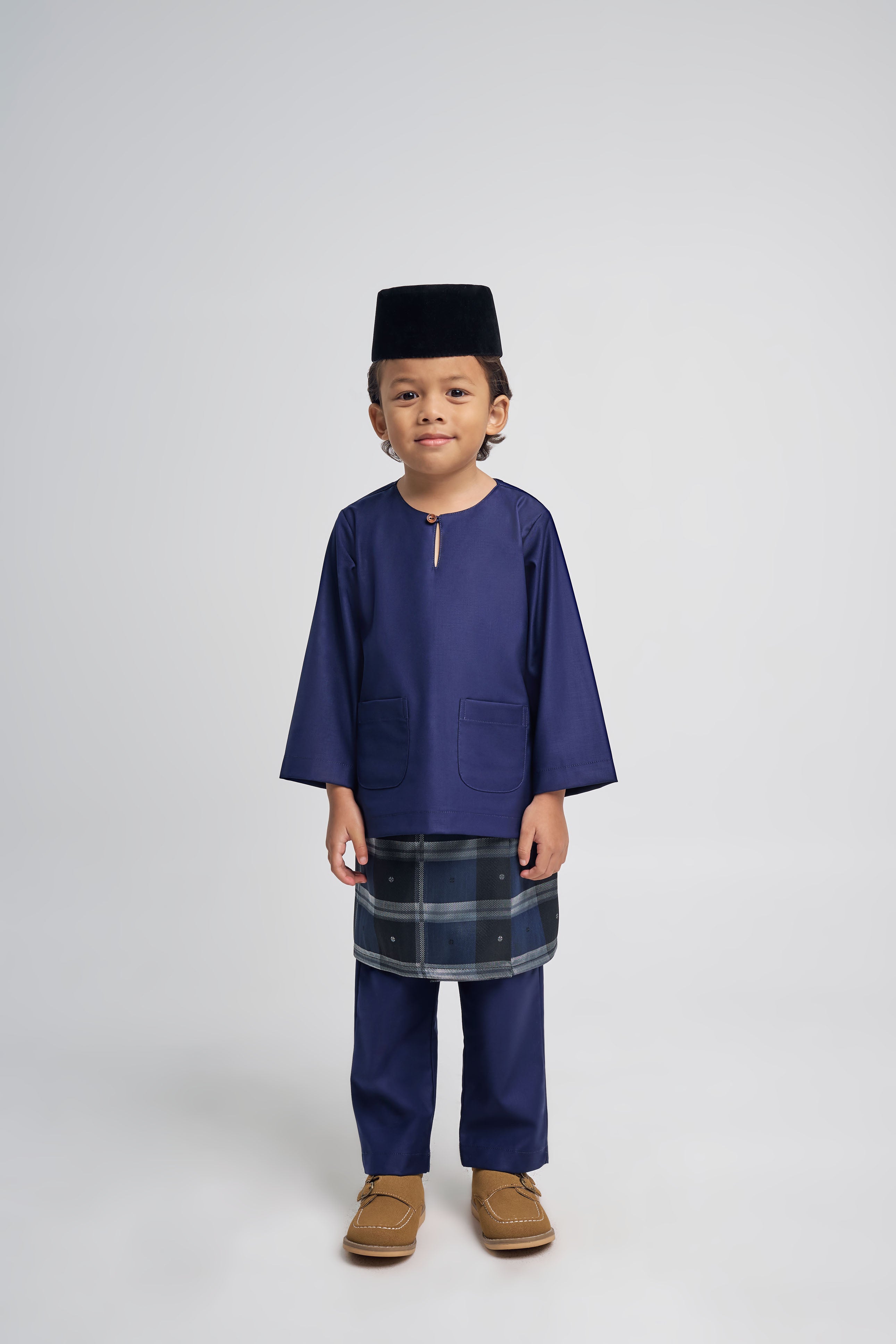 Patawali Boys Baju Melayu Teluk Belanga - Dark Navy