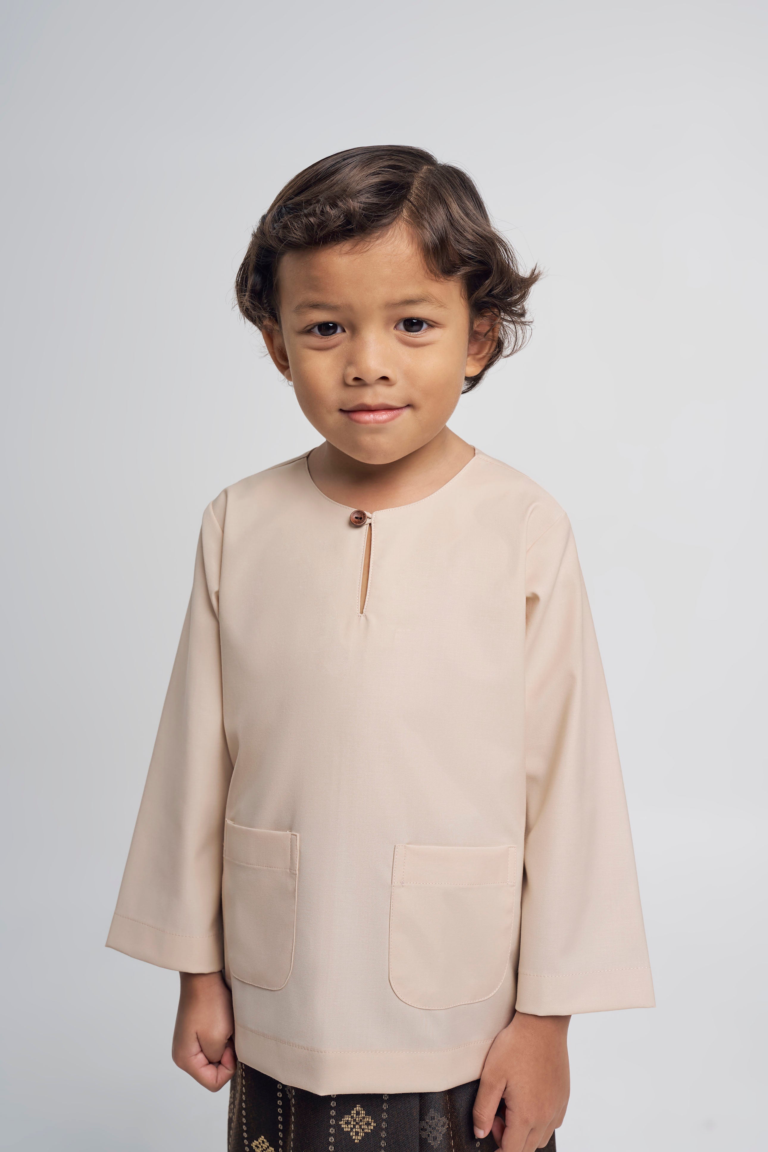 Patawali Boys Baju Melayu Teluk Belanga - Beige