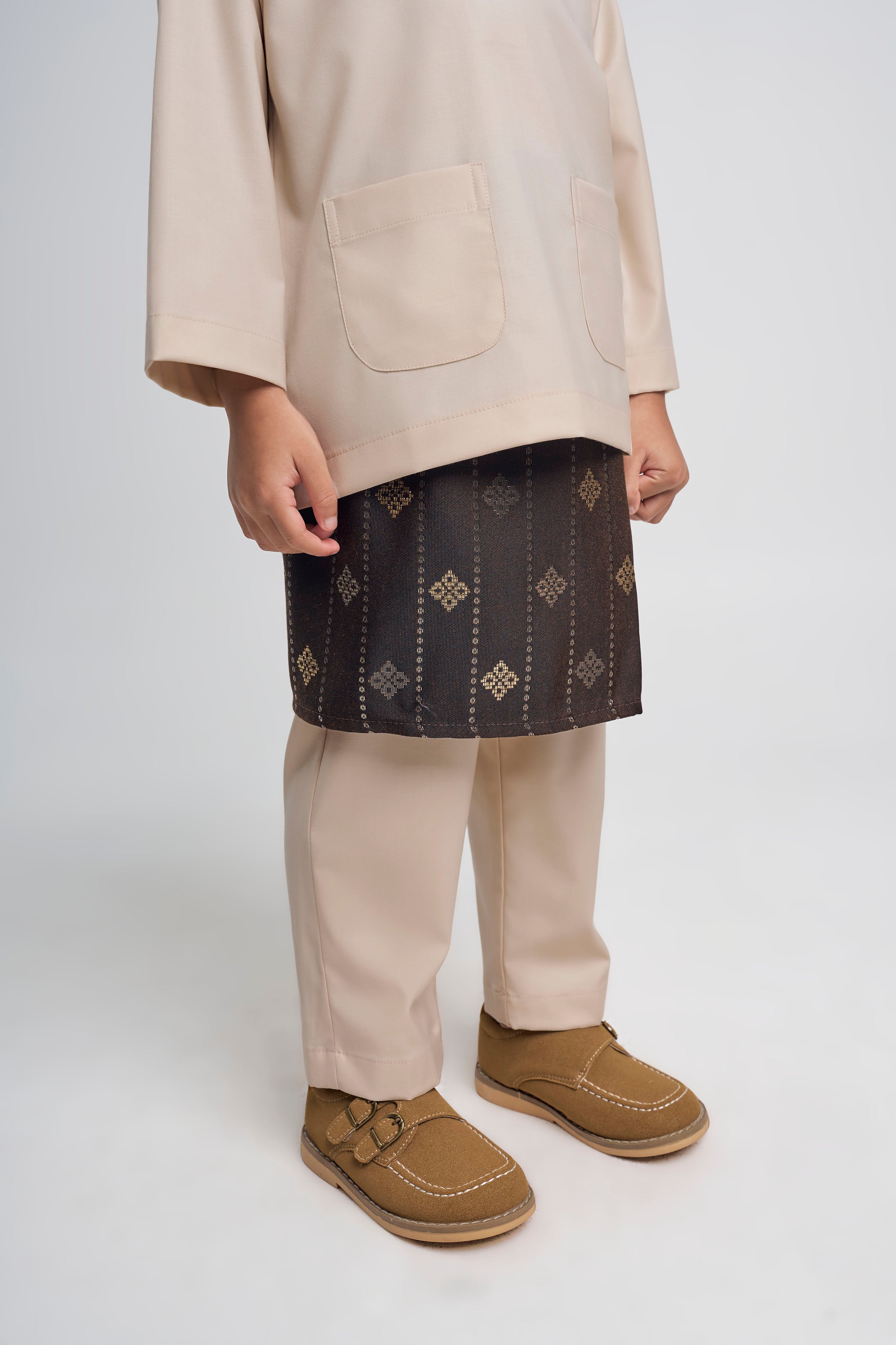Patawali Boys Baju Melayu Teluk Belanga - Beige