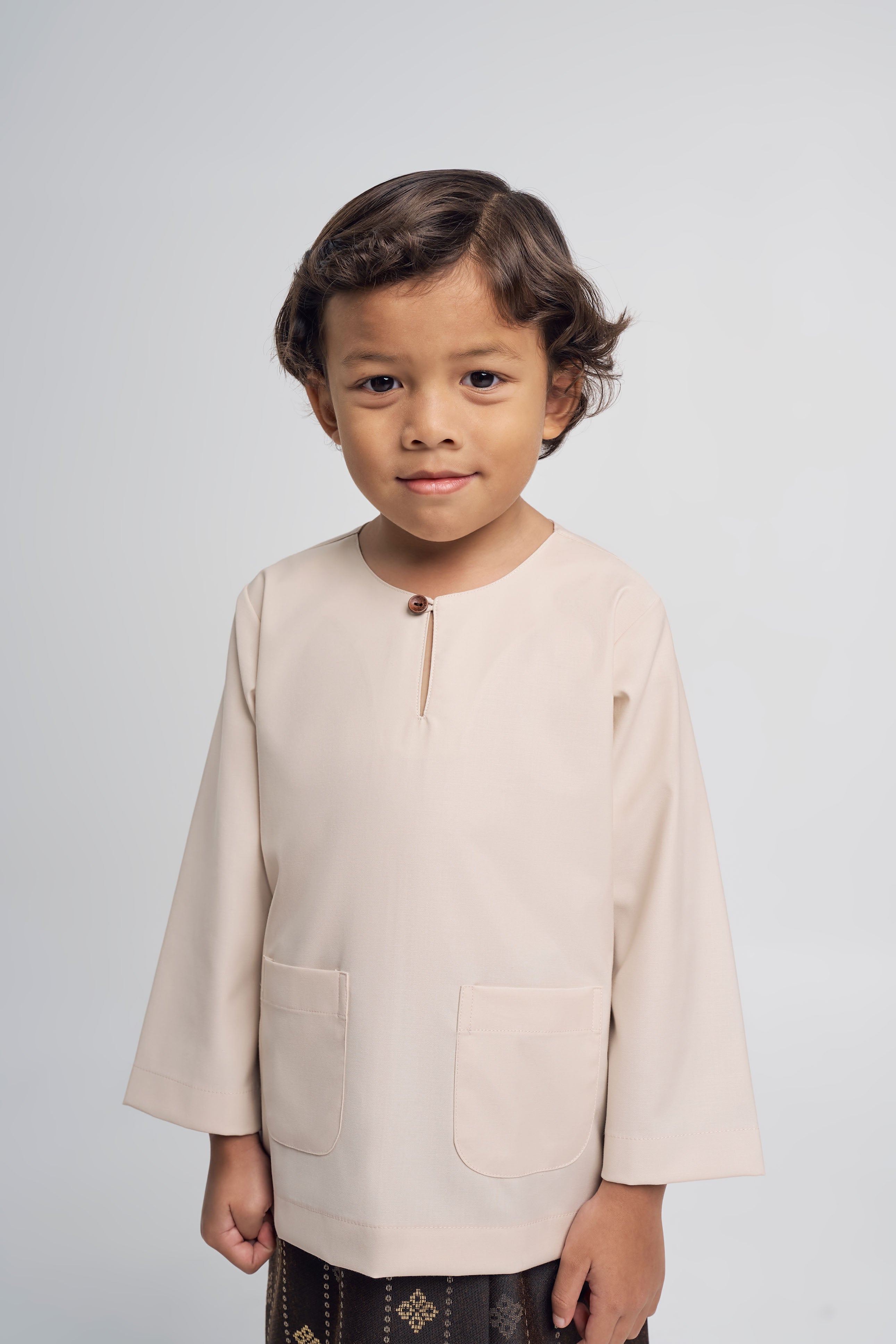 Patawali Boys Baju Melayu Teluk Belanga - Ecru Beige