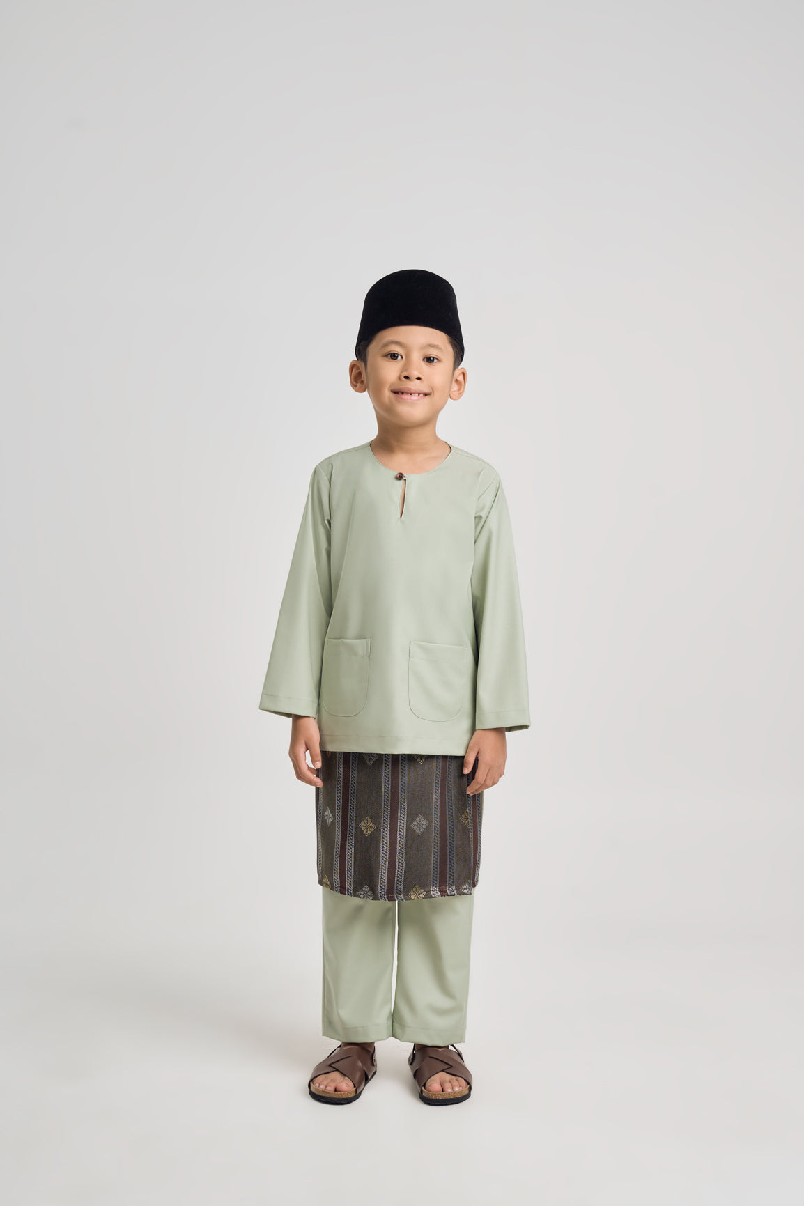 Patawali Boys Baju Melayu Teluk Belanga - Mint Green