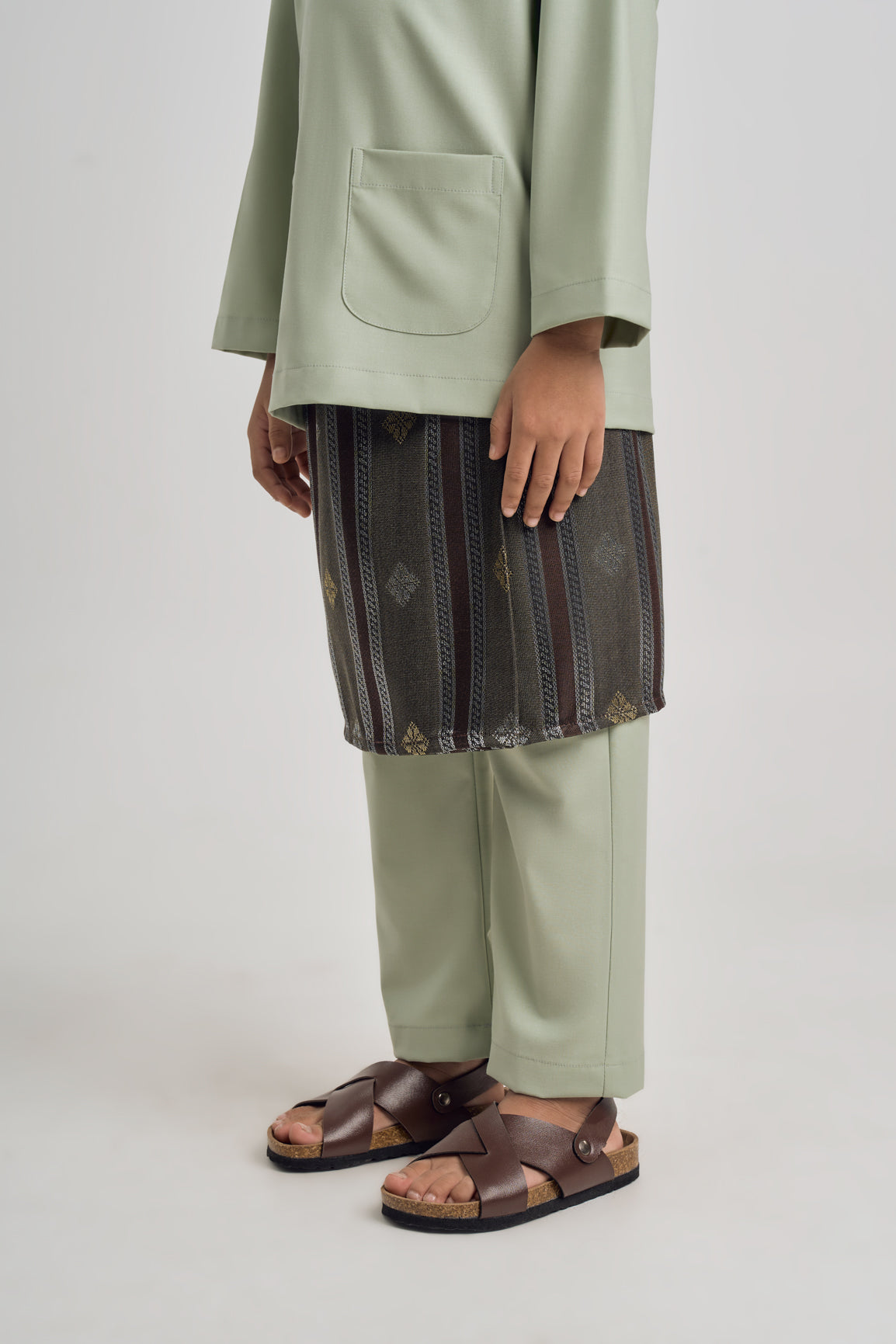 Patawali Boys Baju Melayu Teluk Belanga - Mint Green