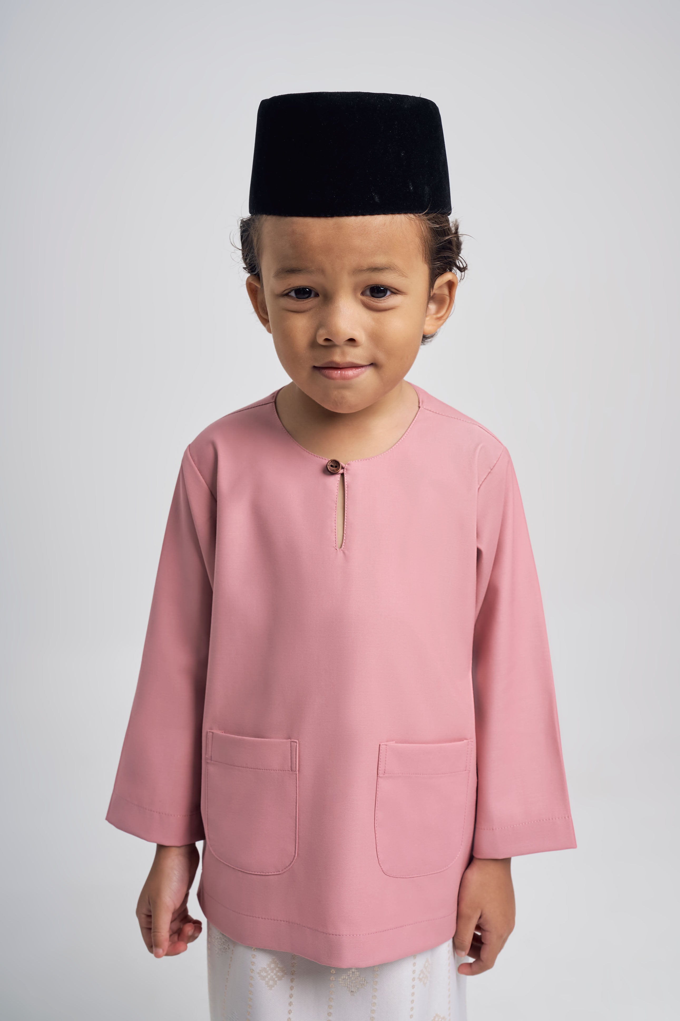 Patawali Boys Baju Melayu Teluk Belanga - Dusty Pink