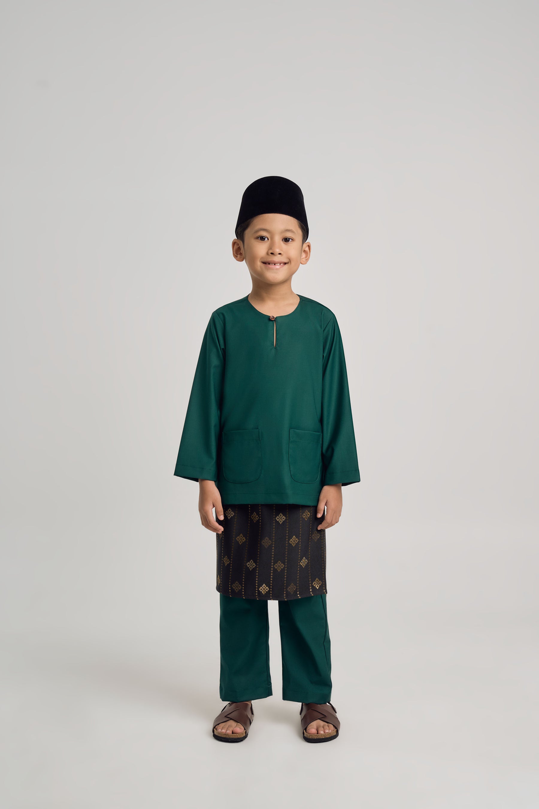Patawali Boys Baju Melayu Teluk Belanga - Emerald Green