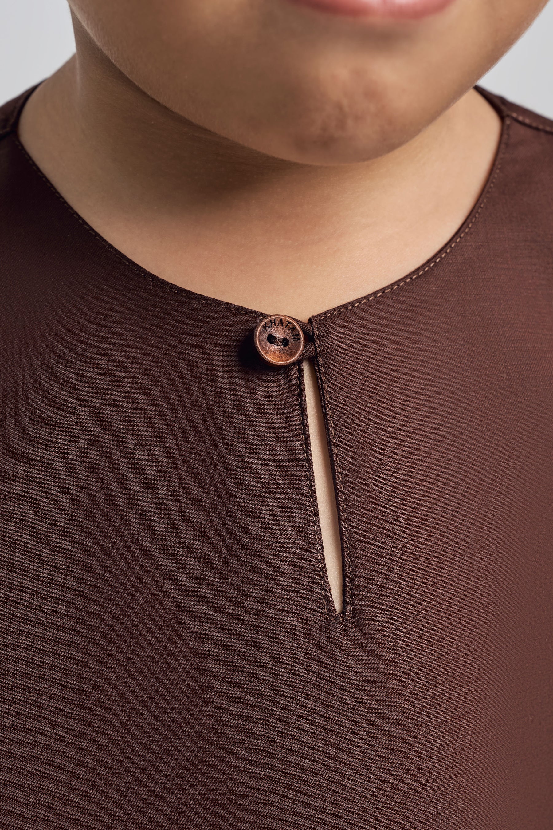 Patawali Boys Baju Melayu Teluk Belanga - Dark Brown