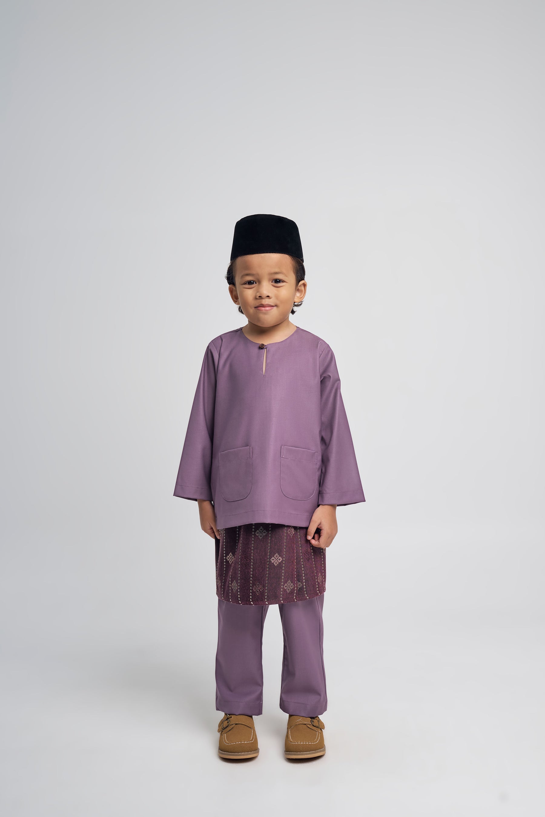 Patawali Boys Baju Melayu Teluk Belanga - Dusty Lilac