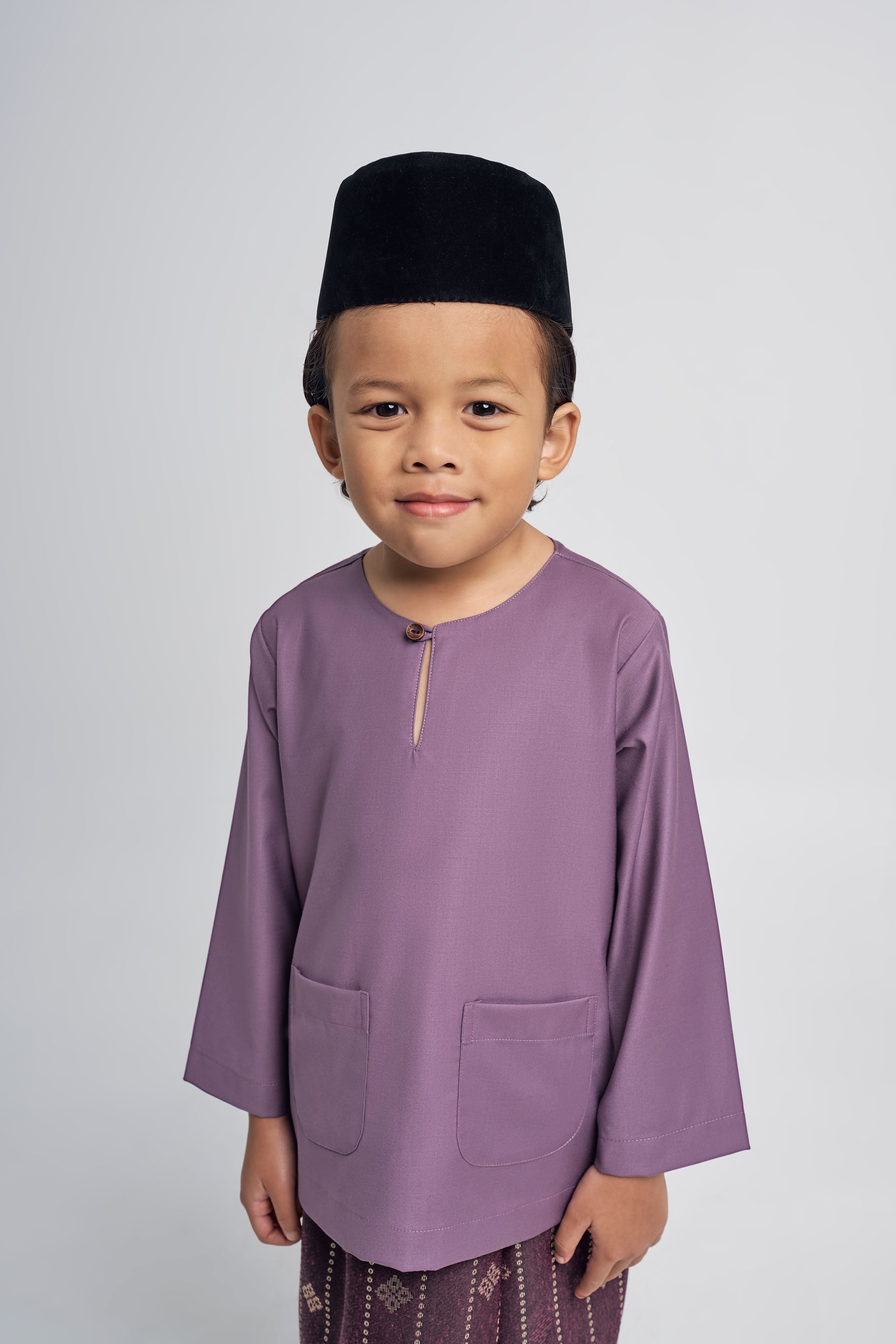 Patawali Boys Baju Melayu Teluk Belanga - Dusty Lilac