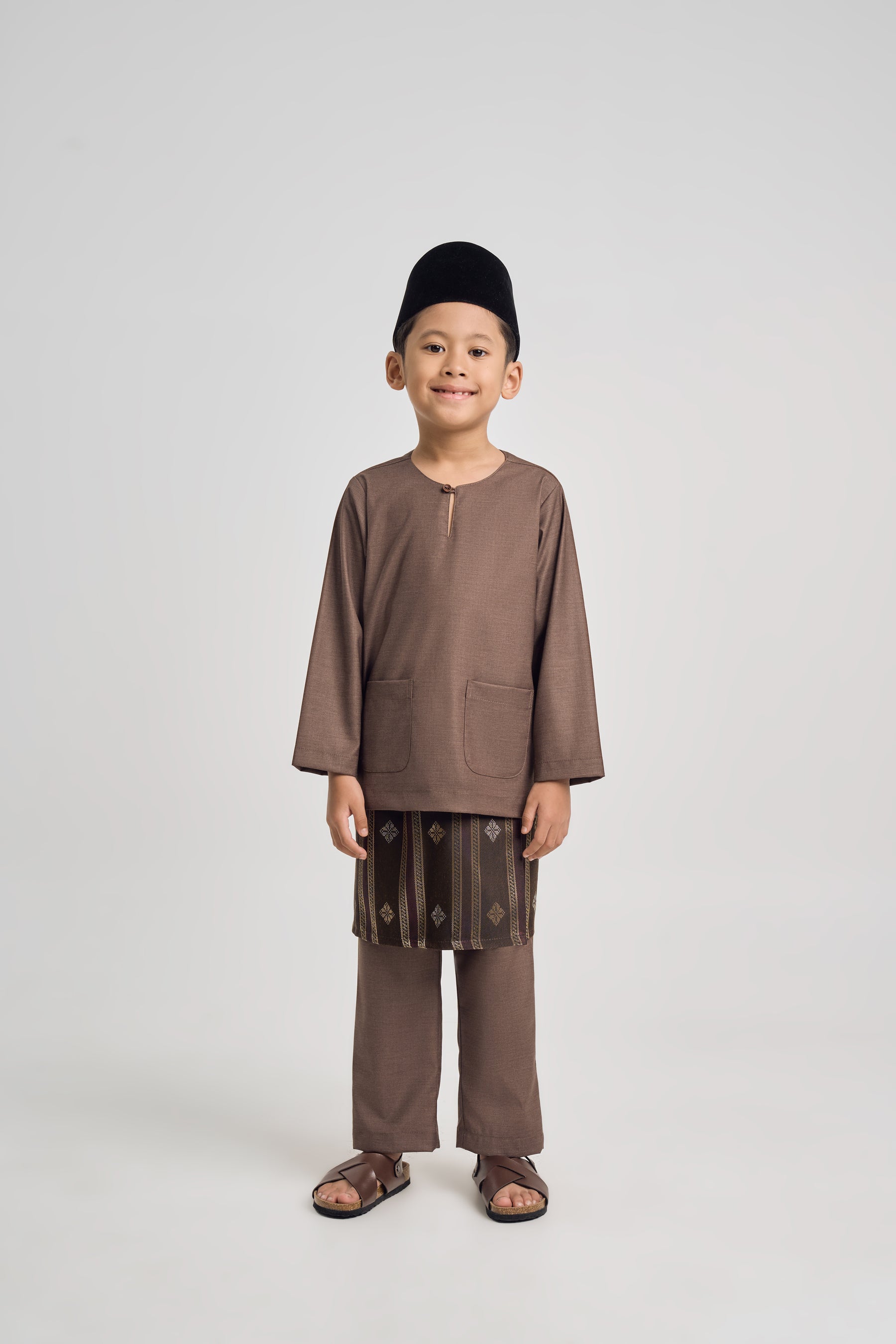 Patawali Boys Baju Melayu Teluk Belanga - Espresso