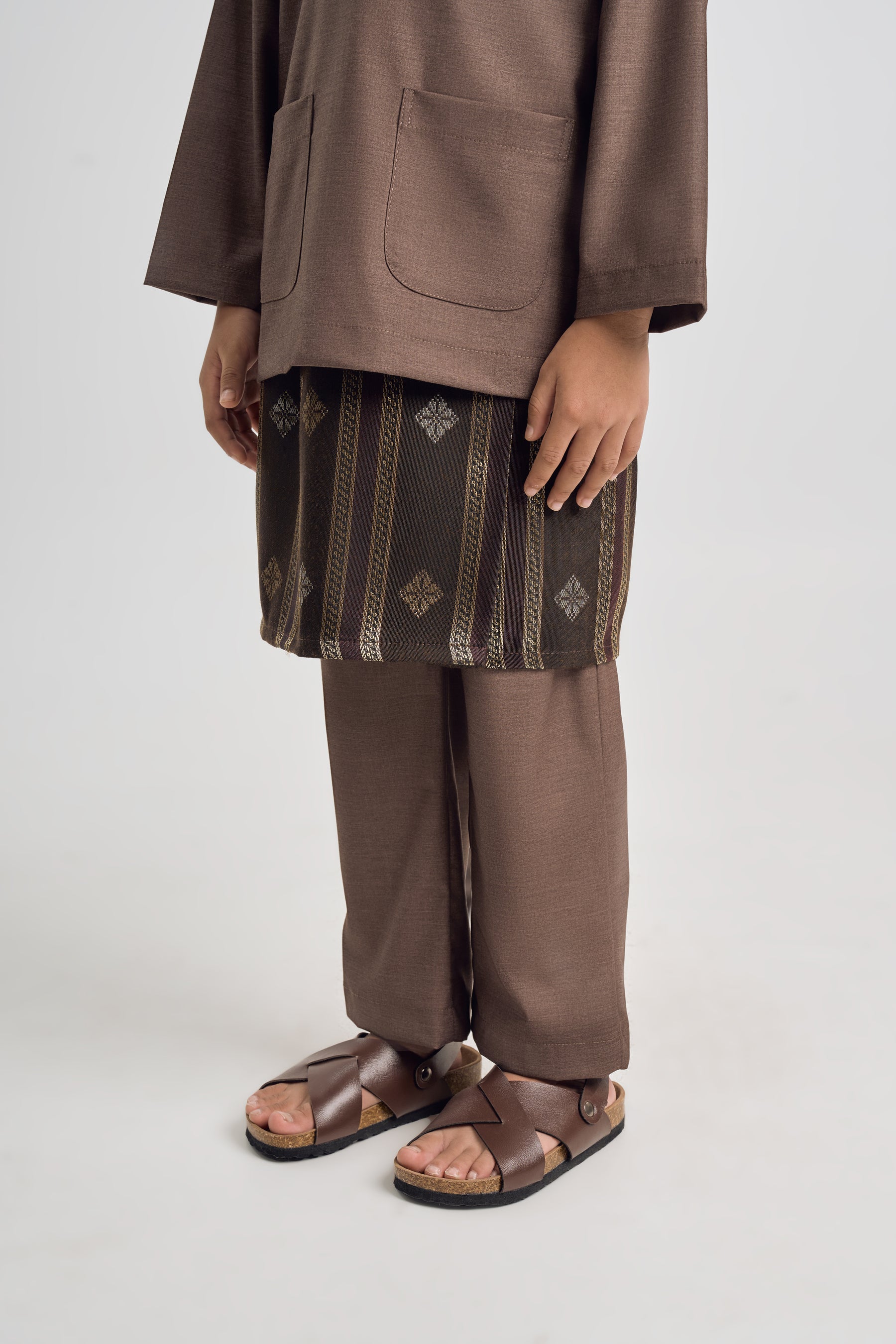 Patawali Boys Baju Melayu Teluk Belanga - Espresso