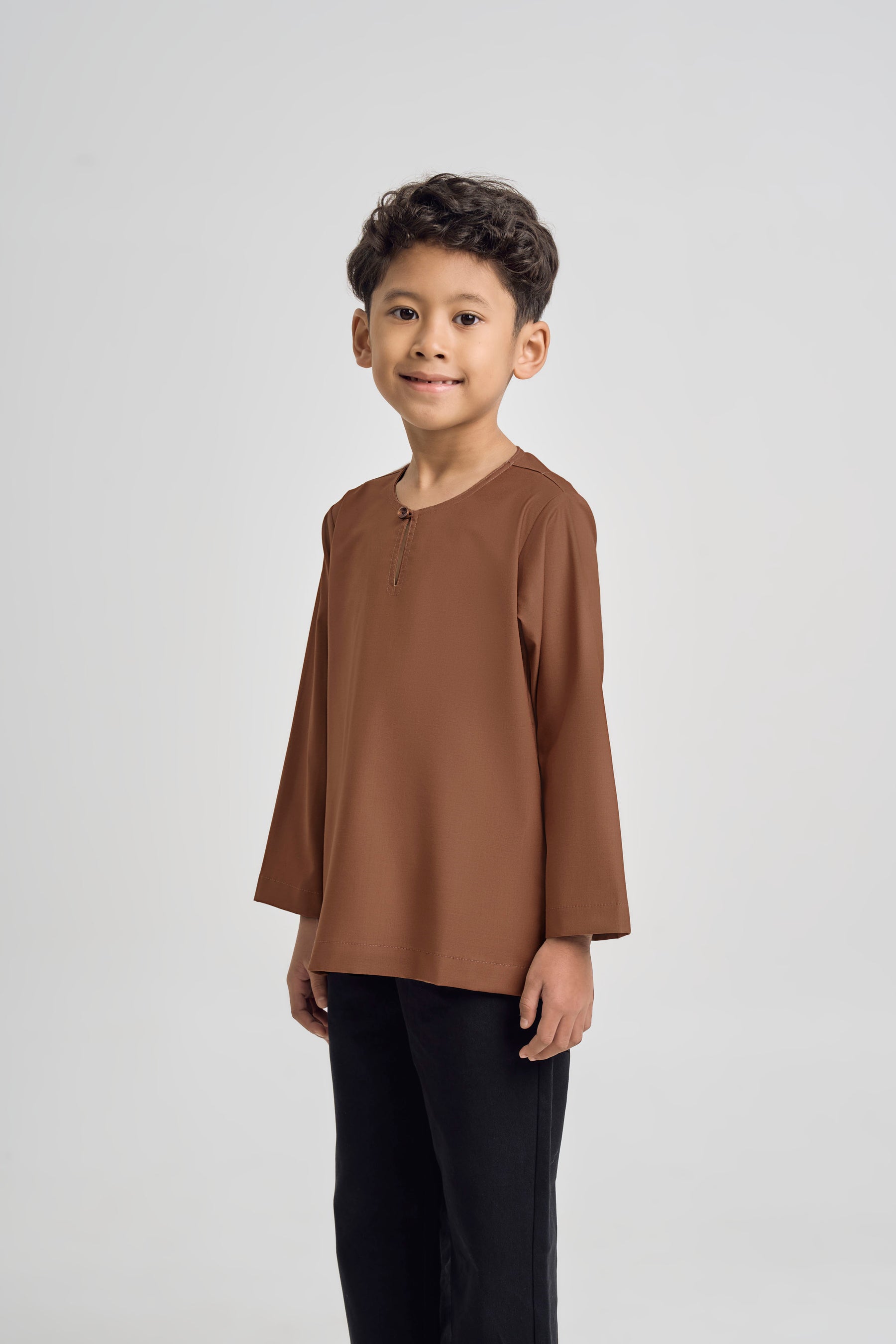 Patawali Boys Top - Coffee Brown