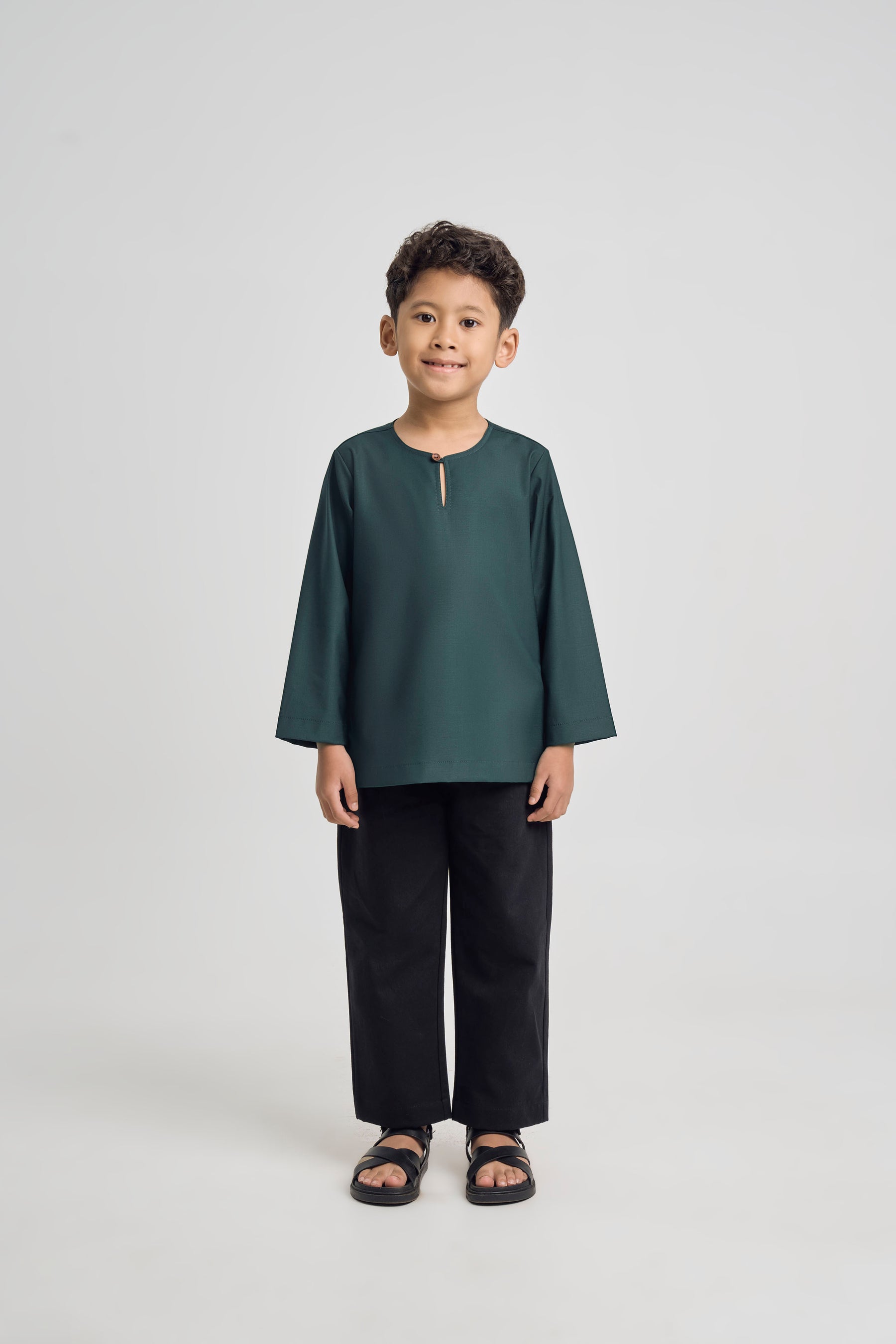 Patawali Boys Top - Deep Green