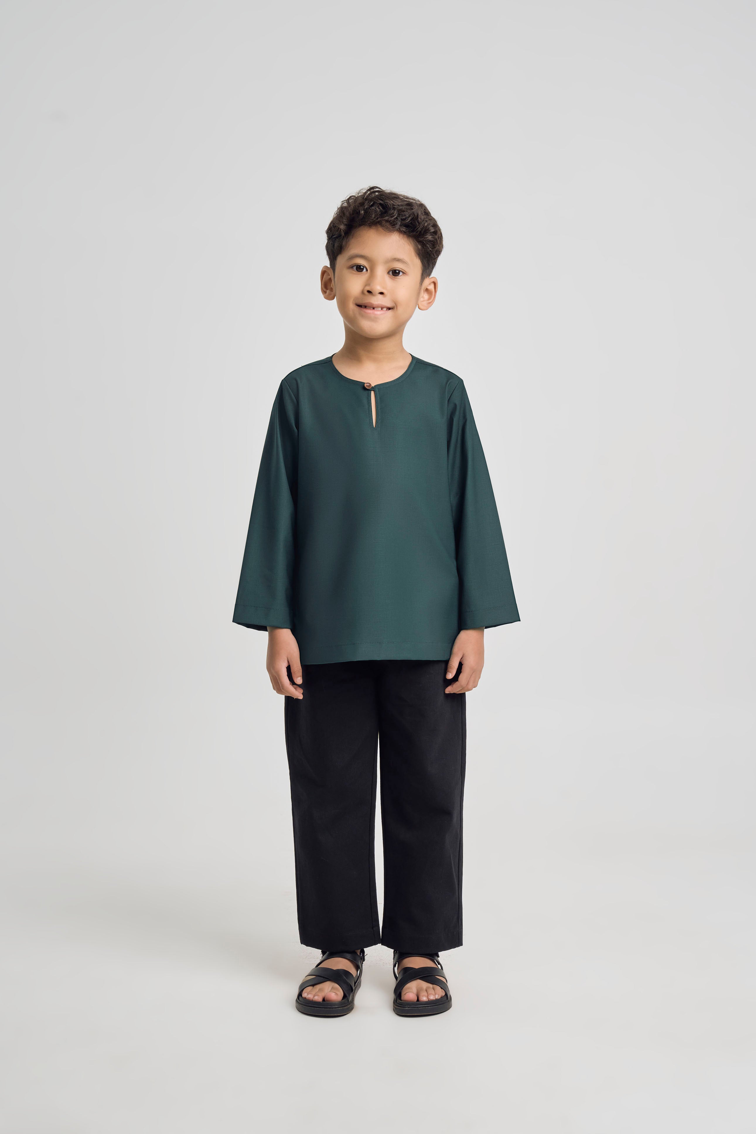 Patawali Boys Top - Deep Green