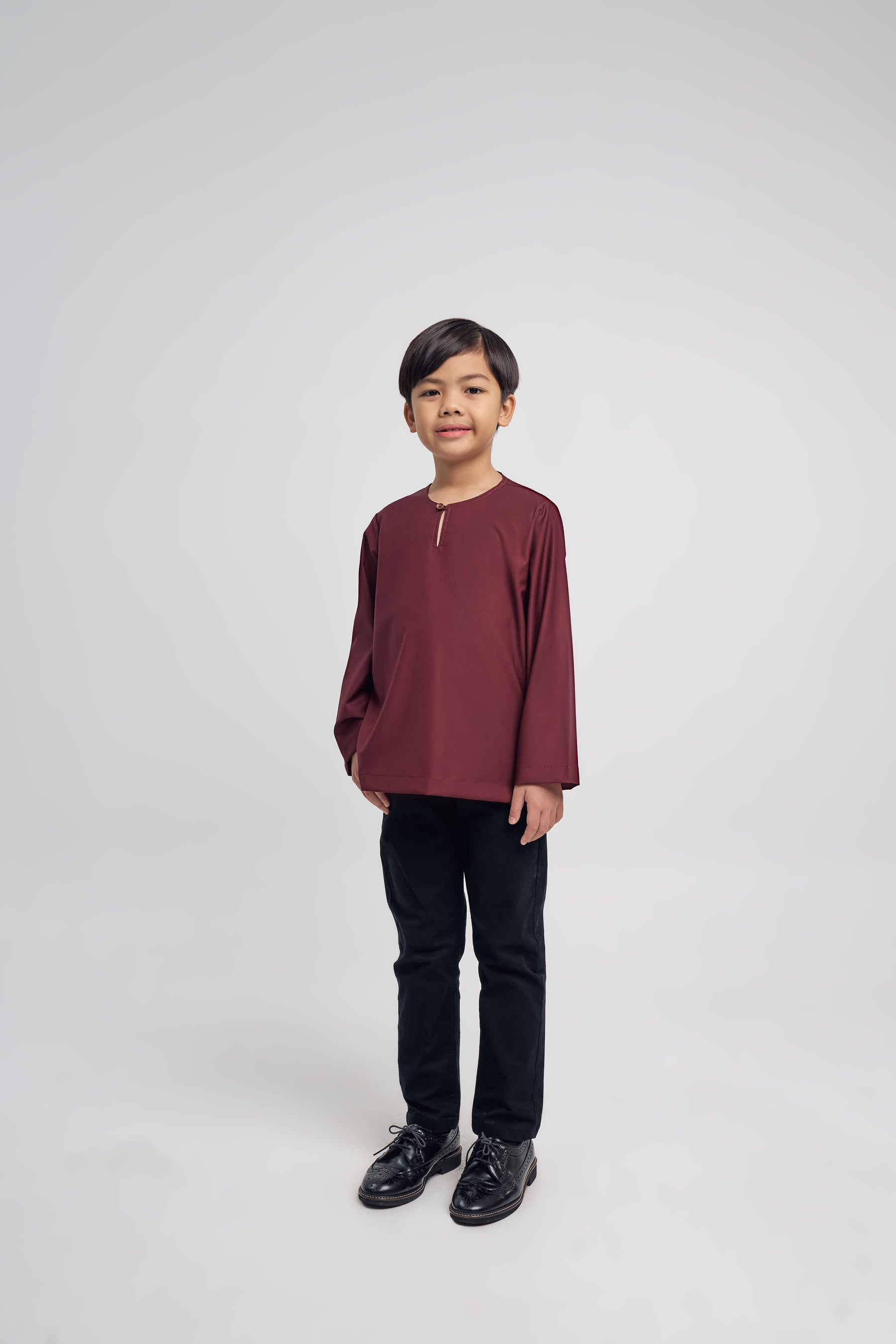 Patawali Boys Top - Mahogany Red
