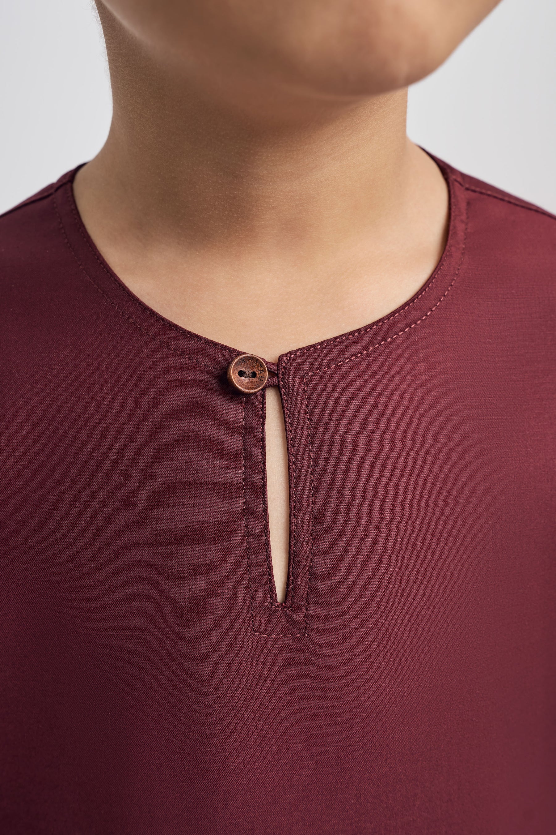 Patawali Boys Top - Mahogany Red