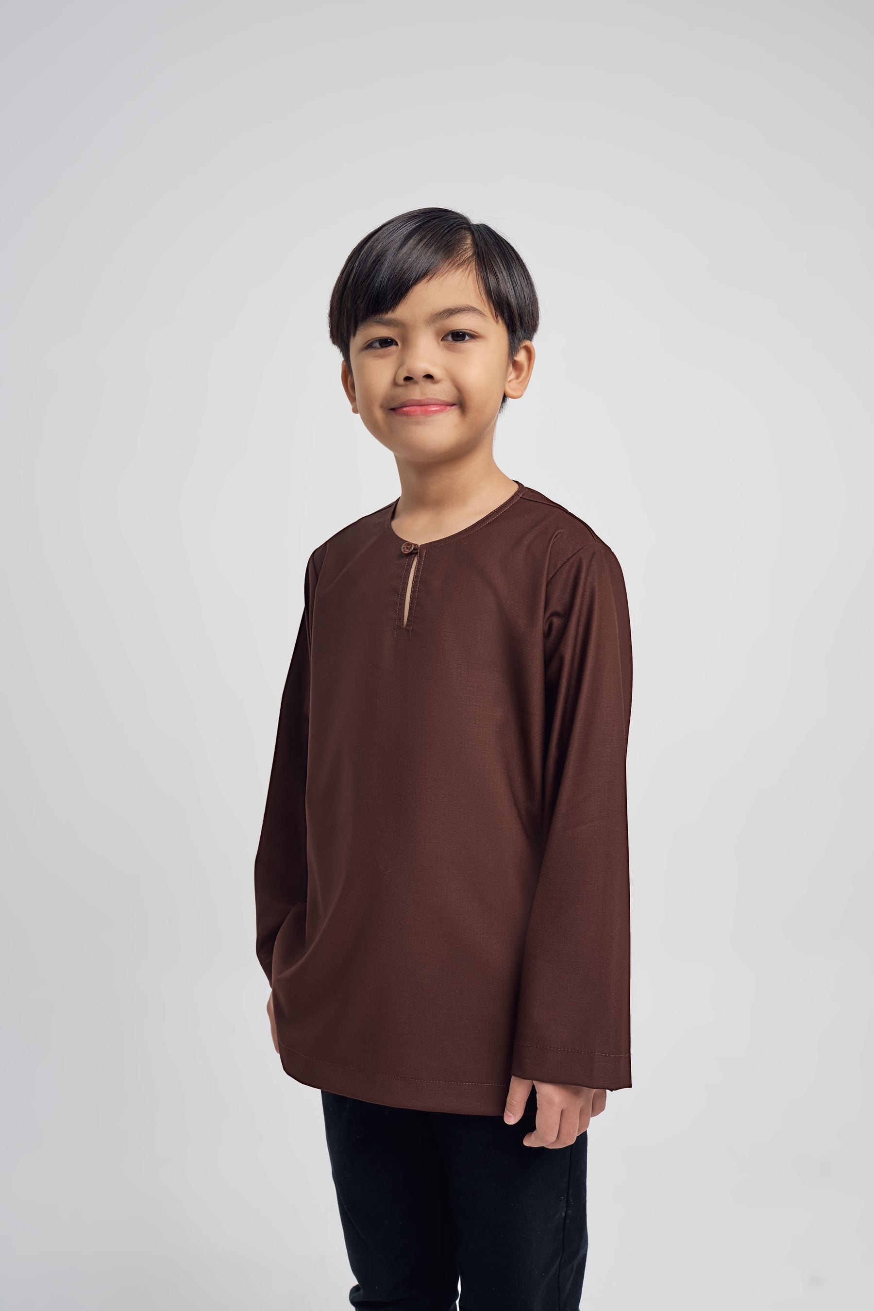 Patawali Boys Top - Dark Brown