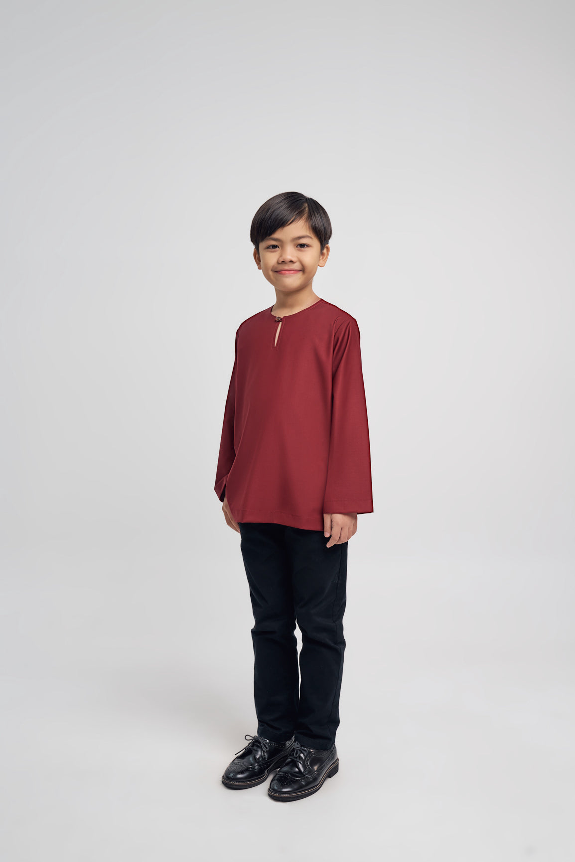 Patawali Boys Top - Mahogany Red